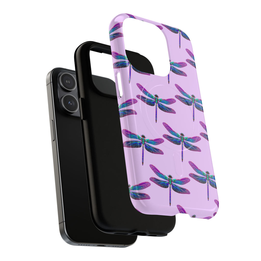 Phone Case | Blue Purple Dragonfly Tough Magnetic Case