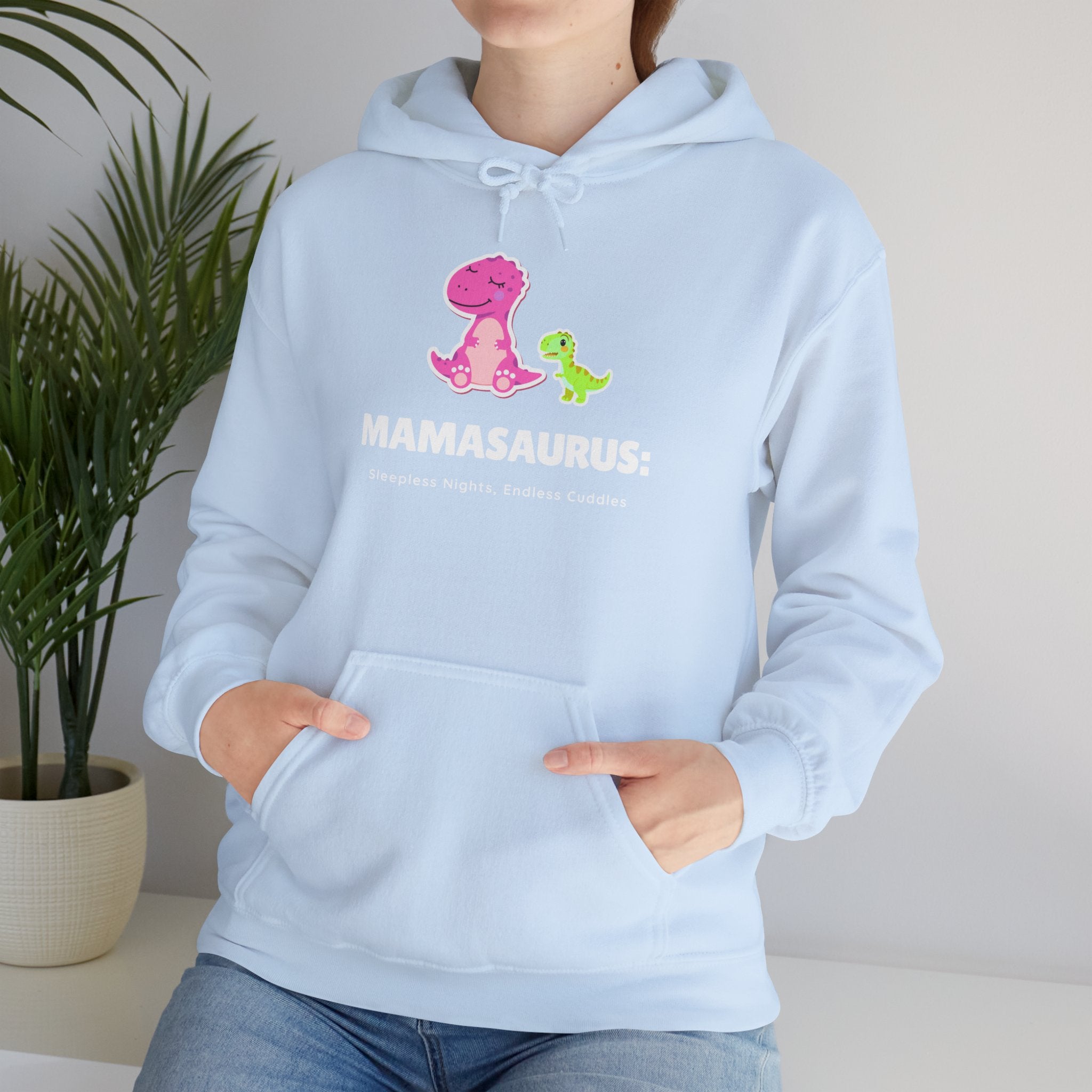 Hoodie | 'Mamasaurus' Pink Mama Dino with Baby Sweater