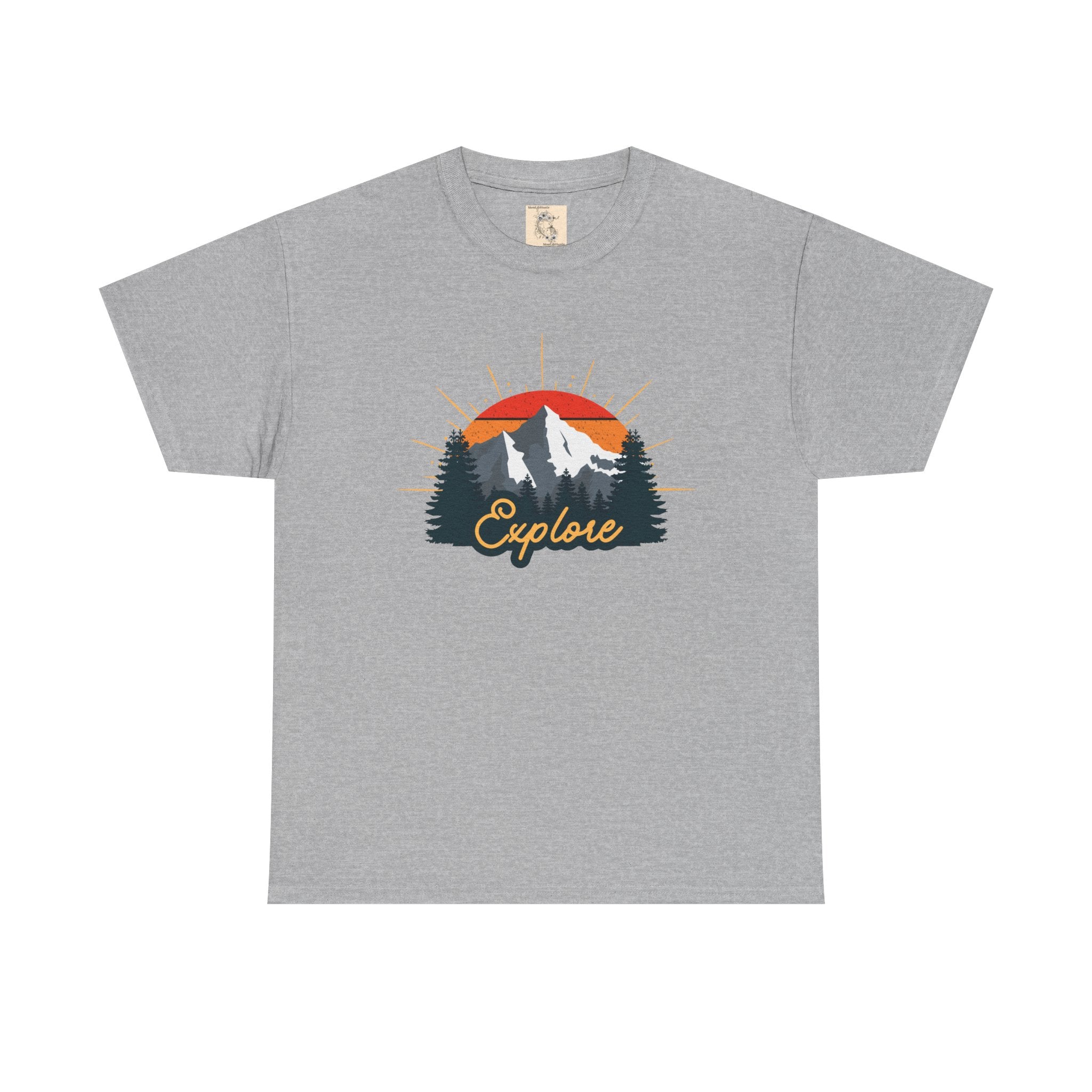 T-Shirt | Vintage Sunset 'Explore' Outdoor Adventure Shirt