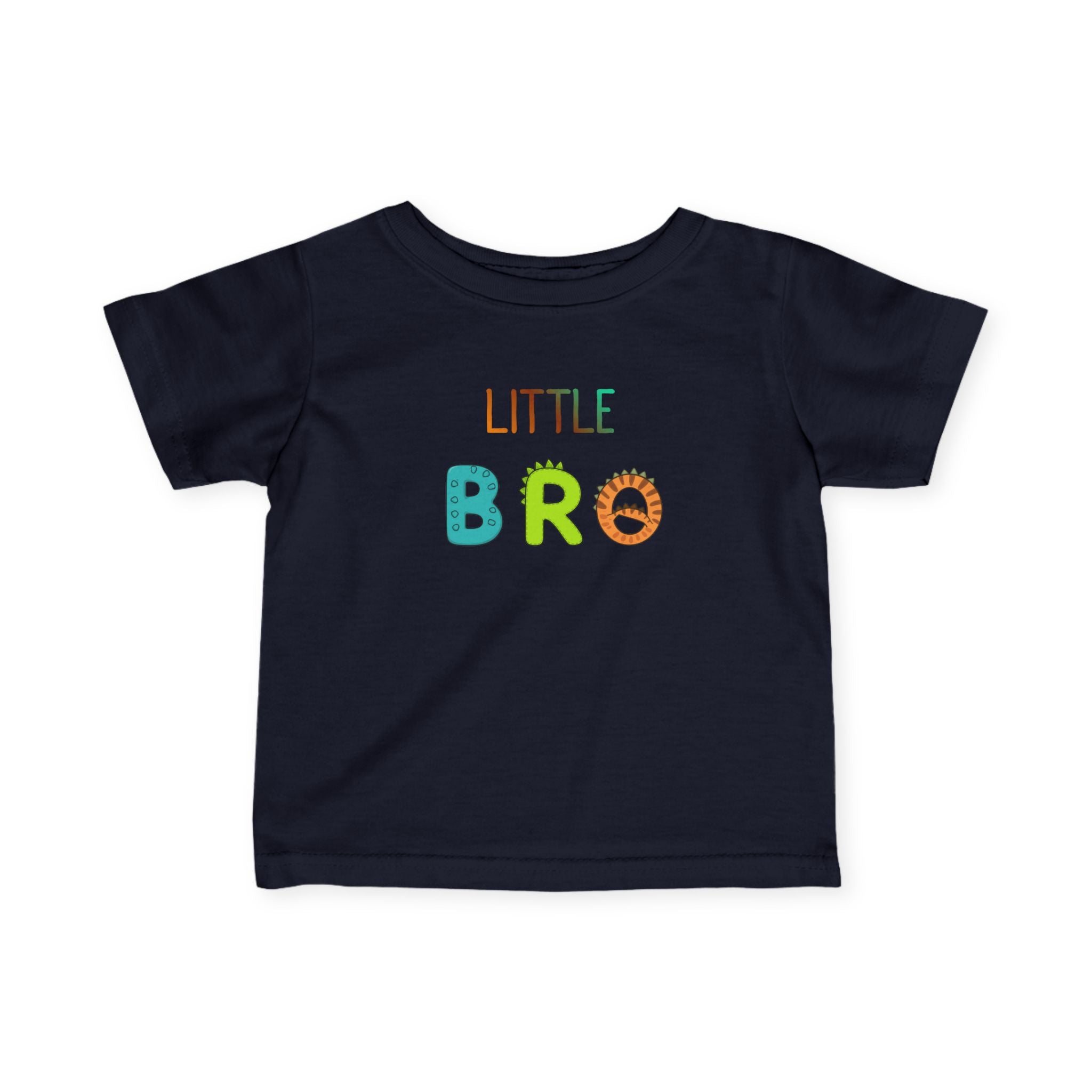 T-Shirt | 'Little Bro' Dino Letters Infant Tee