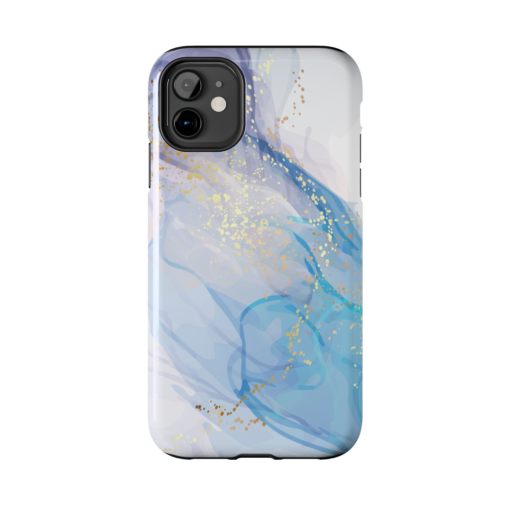 Phone Case | Gold Fleck Blue Marble Tough Protective Phone Cover