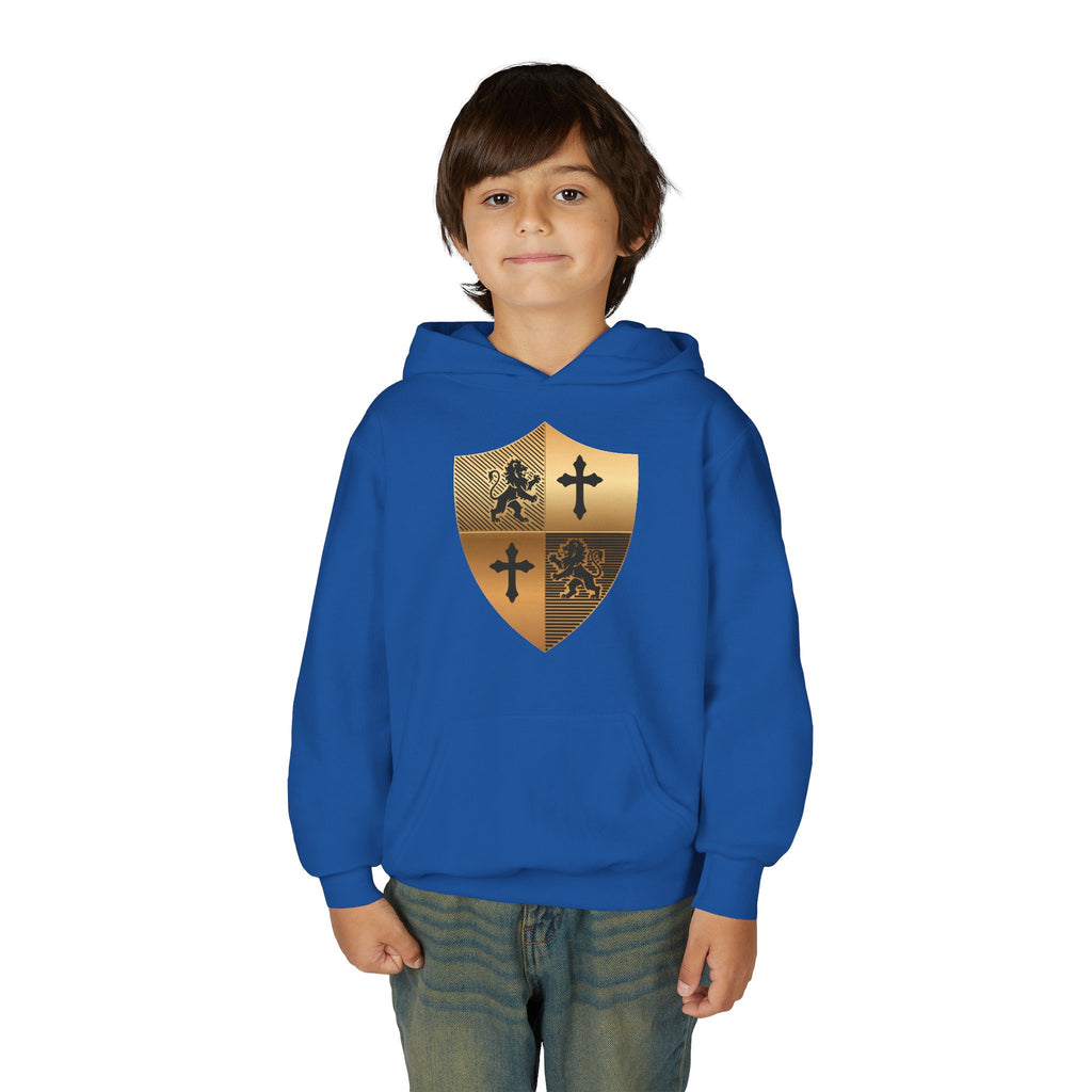 Gold Medieval Shield Crest Hoodie