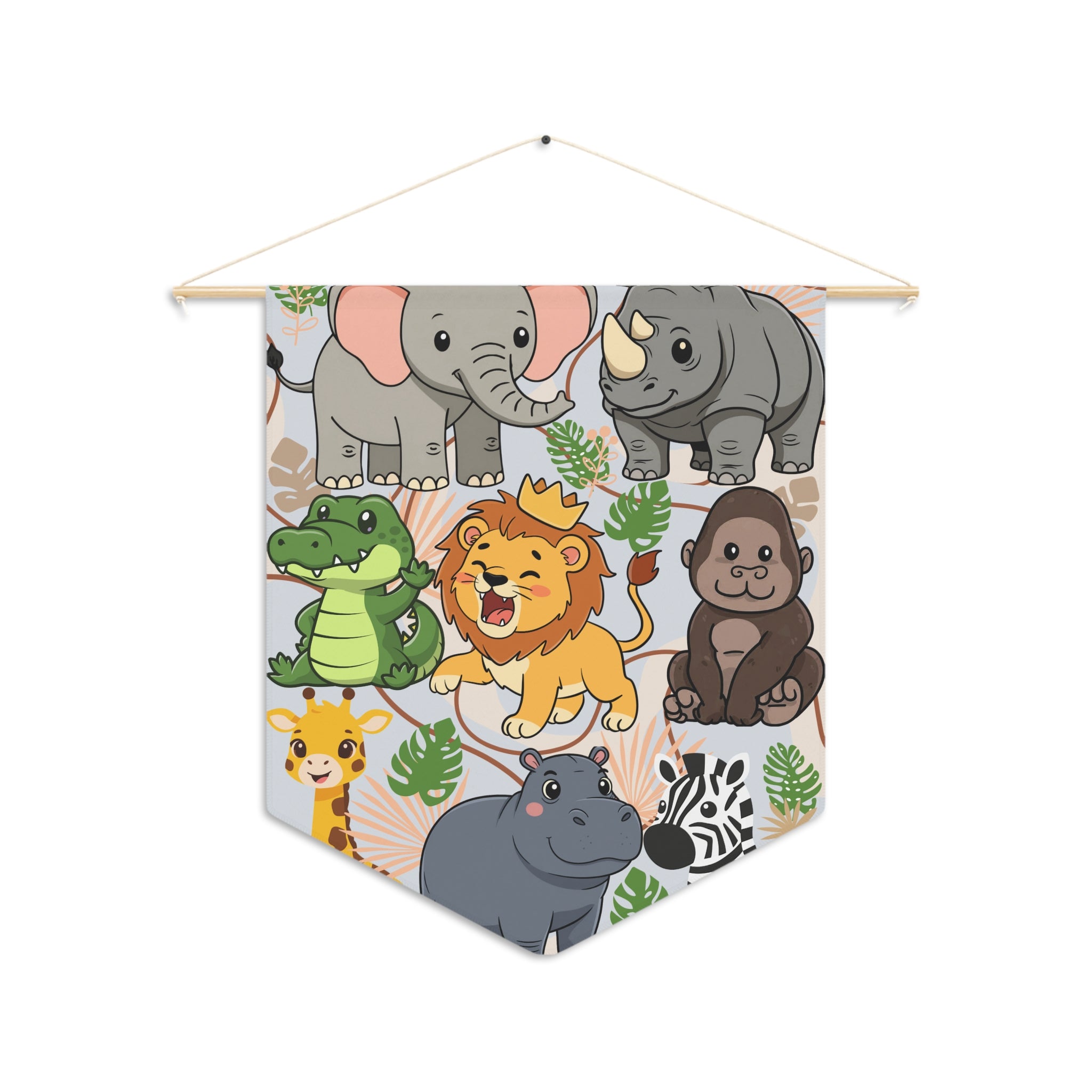 Pennant Banner | Cute Jungle Animal Nursery Safari Wall Decor