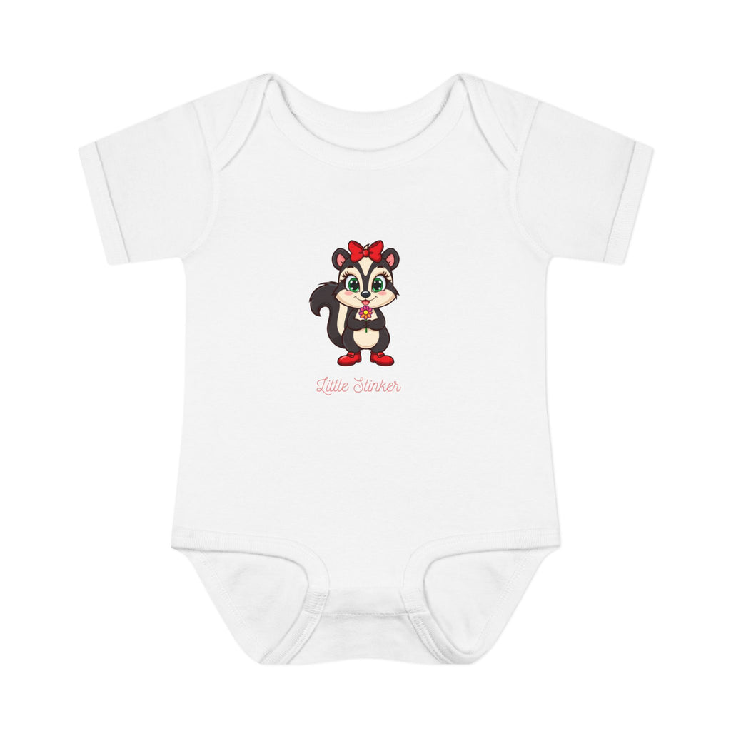 Baby Bodysuit | Cute Skunk Cartoon 'Little Stinker' Graphic Infant Onesie