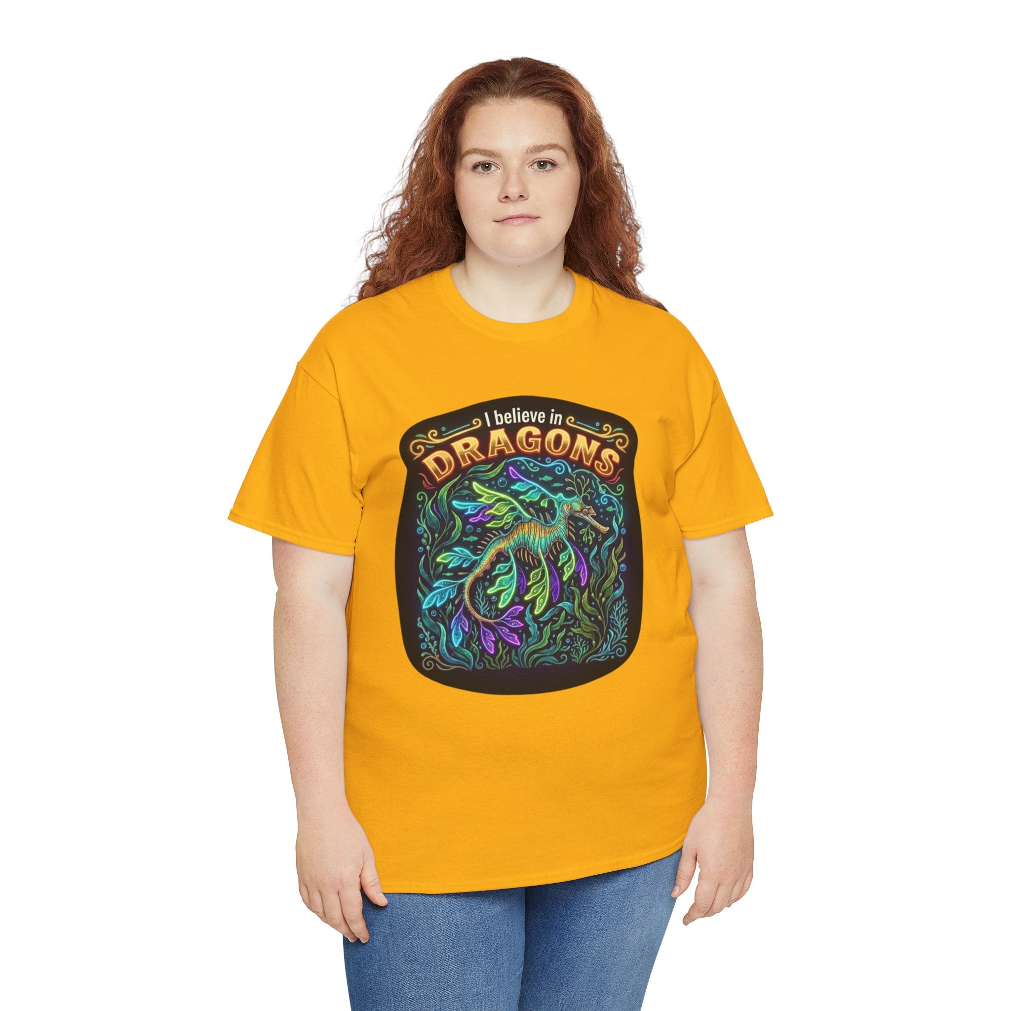 T-Shirt | 'I Believe in Dragons' Colorful Graphic Tee