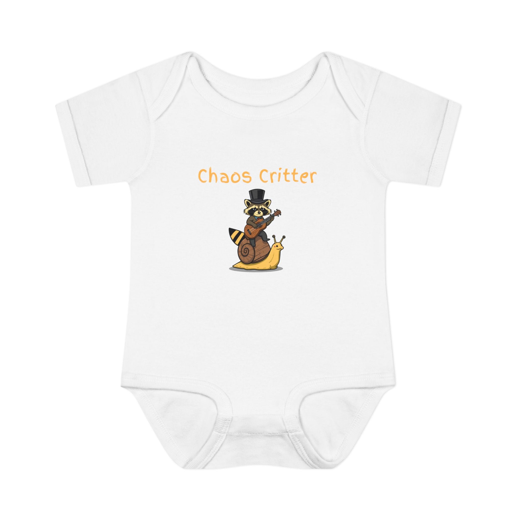 Baby Bodysuit | 'Chaos Critter' Playful Racoon Baby Onesie