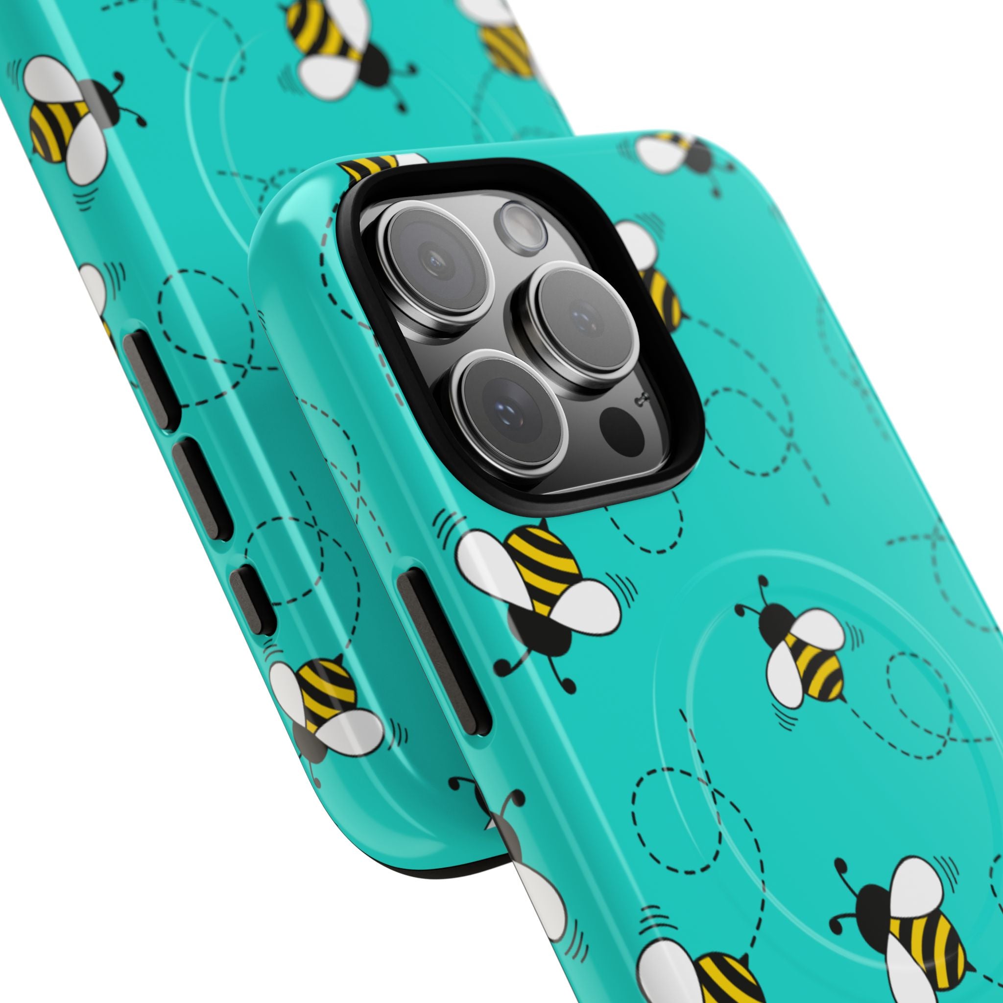 Phone Case | Cute Turquoise Bumblebee Tough Magnetic Phone Case