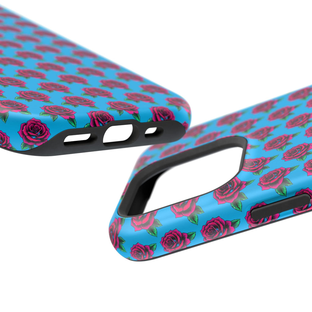 Phone Cases | Bright Rose Pattern Magnetic Impact-Resistant Case