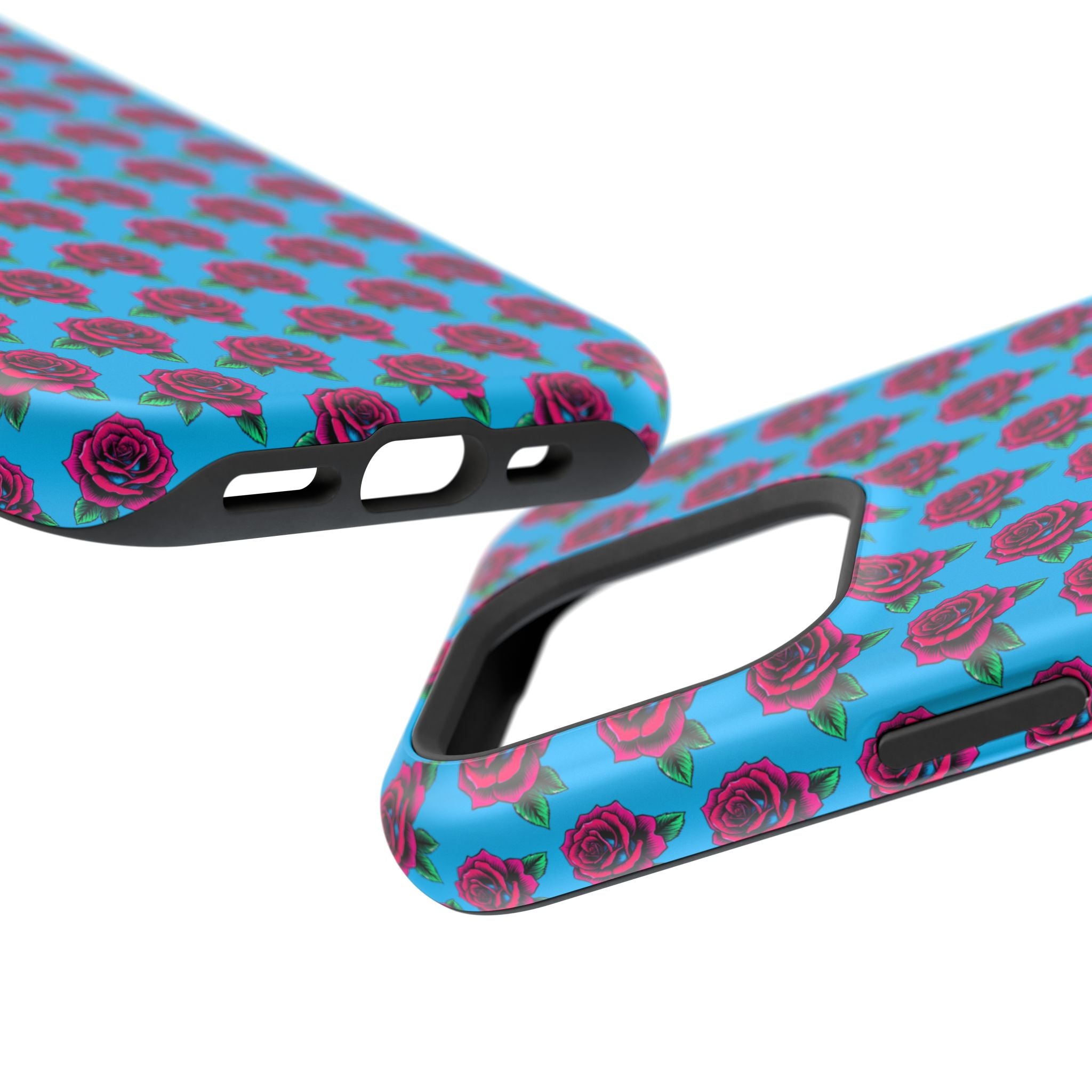 Phone Cases | Bright Rose Pattern Magnetic Impact-Resistant Case