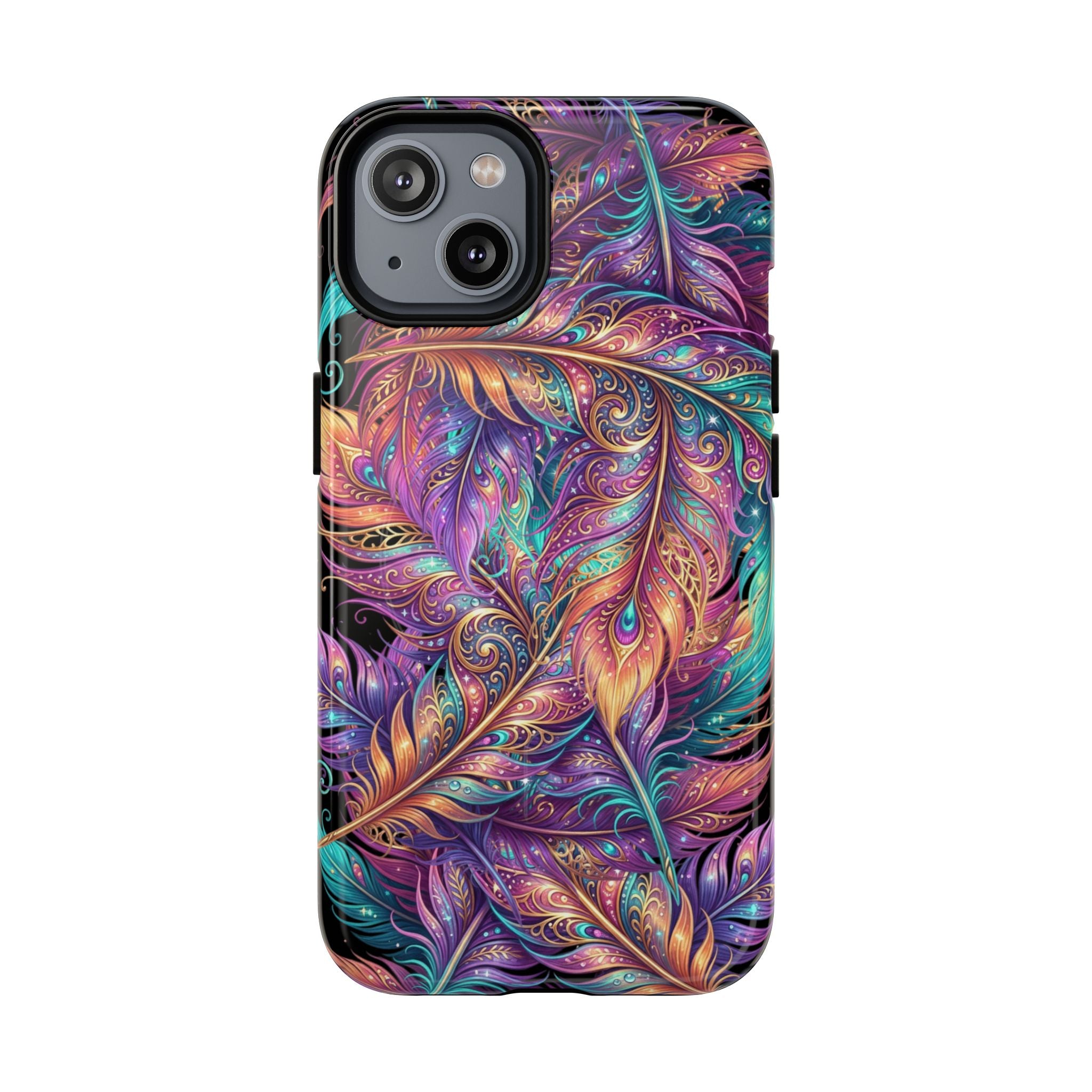 Phone Case | Colorful Feather Art Magnetic Tough Phone Cover