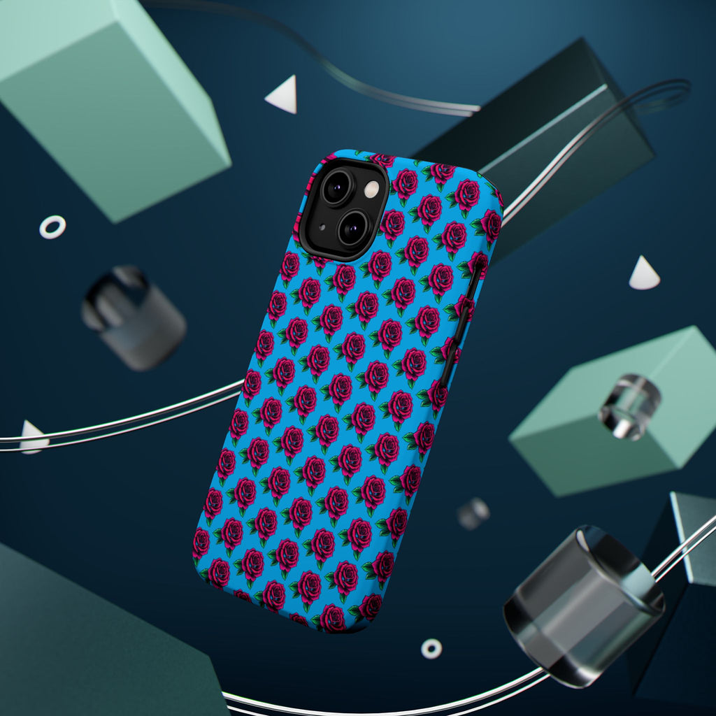 Phone Cases | Bright Rose Pattern Magnetic Impact-Resistant Case