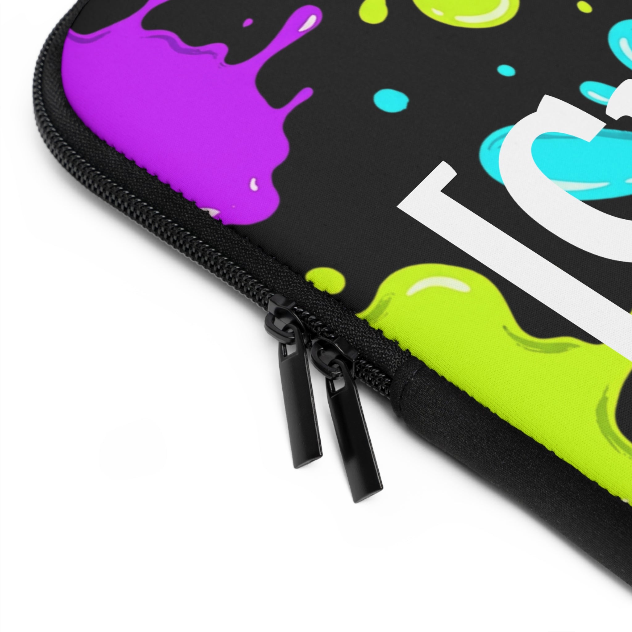 Laptop Sleeve | Personalized Neon Paint Splat Protective Case