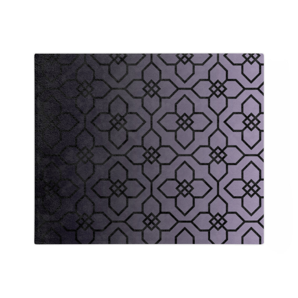 Vintage Floral over Charcoal Gradient Microfiber Throw