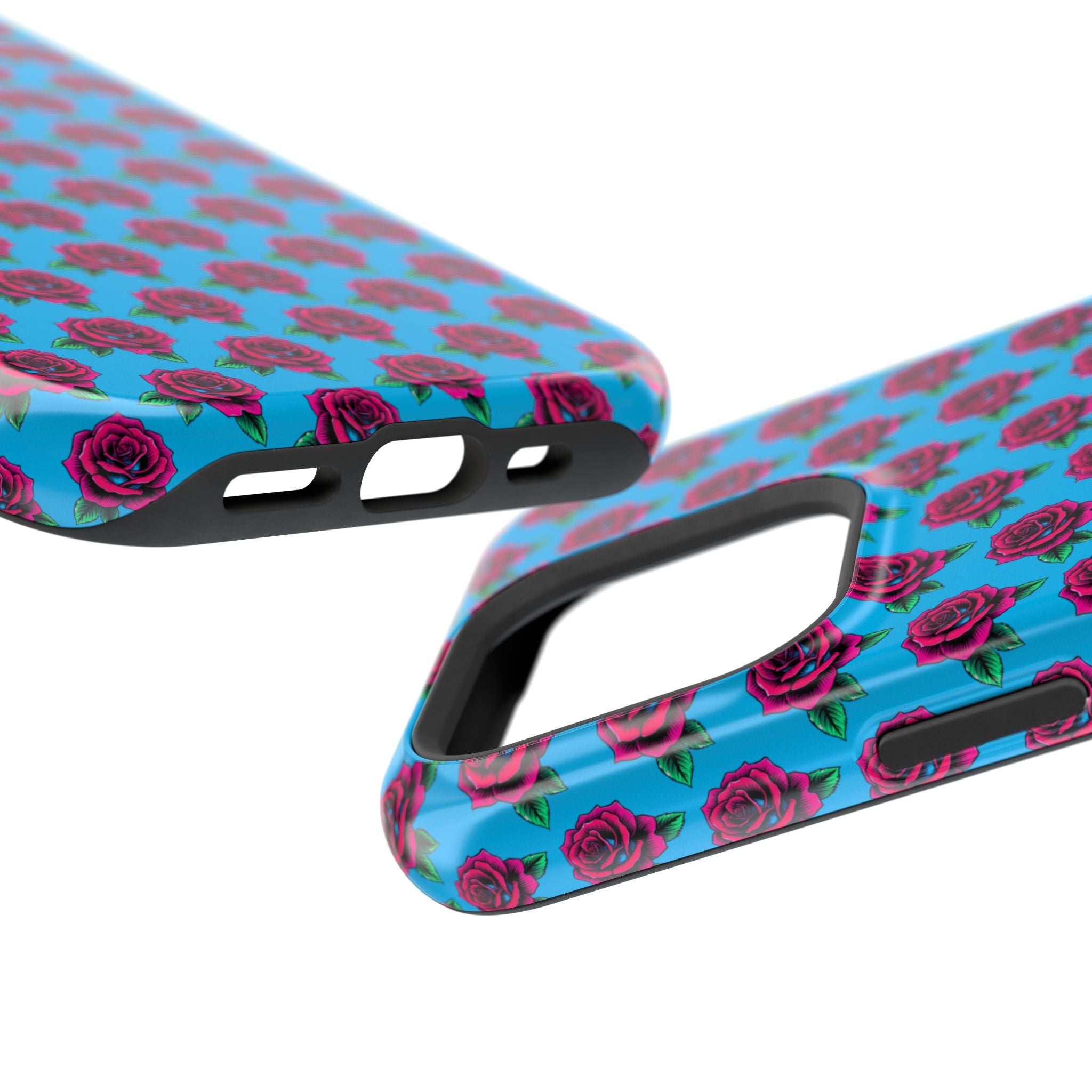 Phone Cases | Bright Rose Pattern Magnetic Impact-Resistant Case