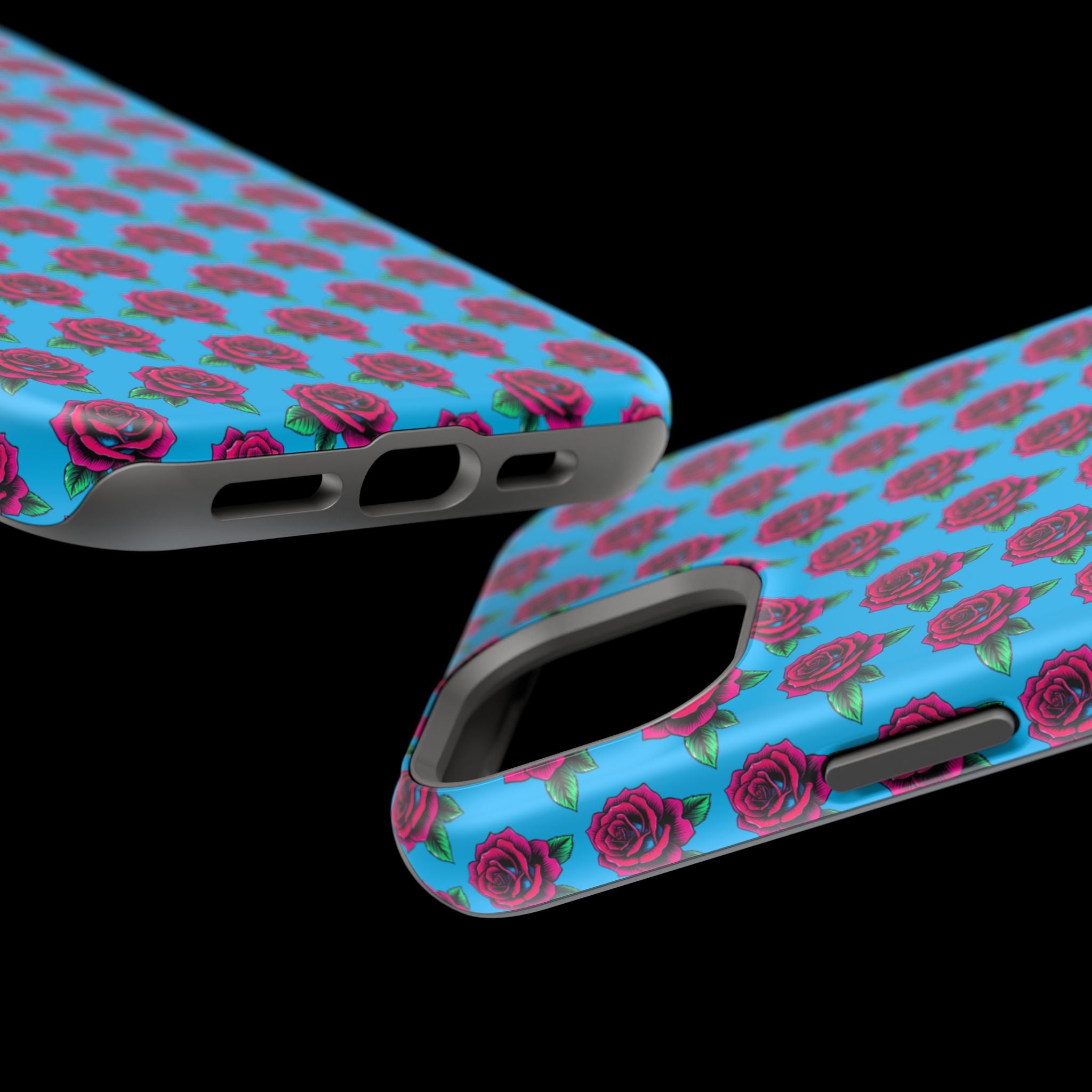 Phone Cases | Bright Rose Pattern Magnetic Impact-Resistant Case