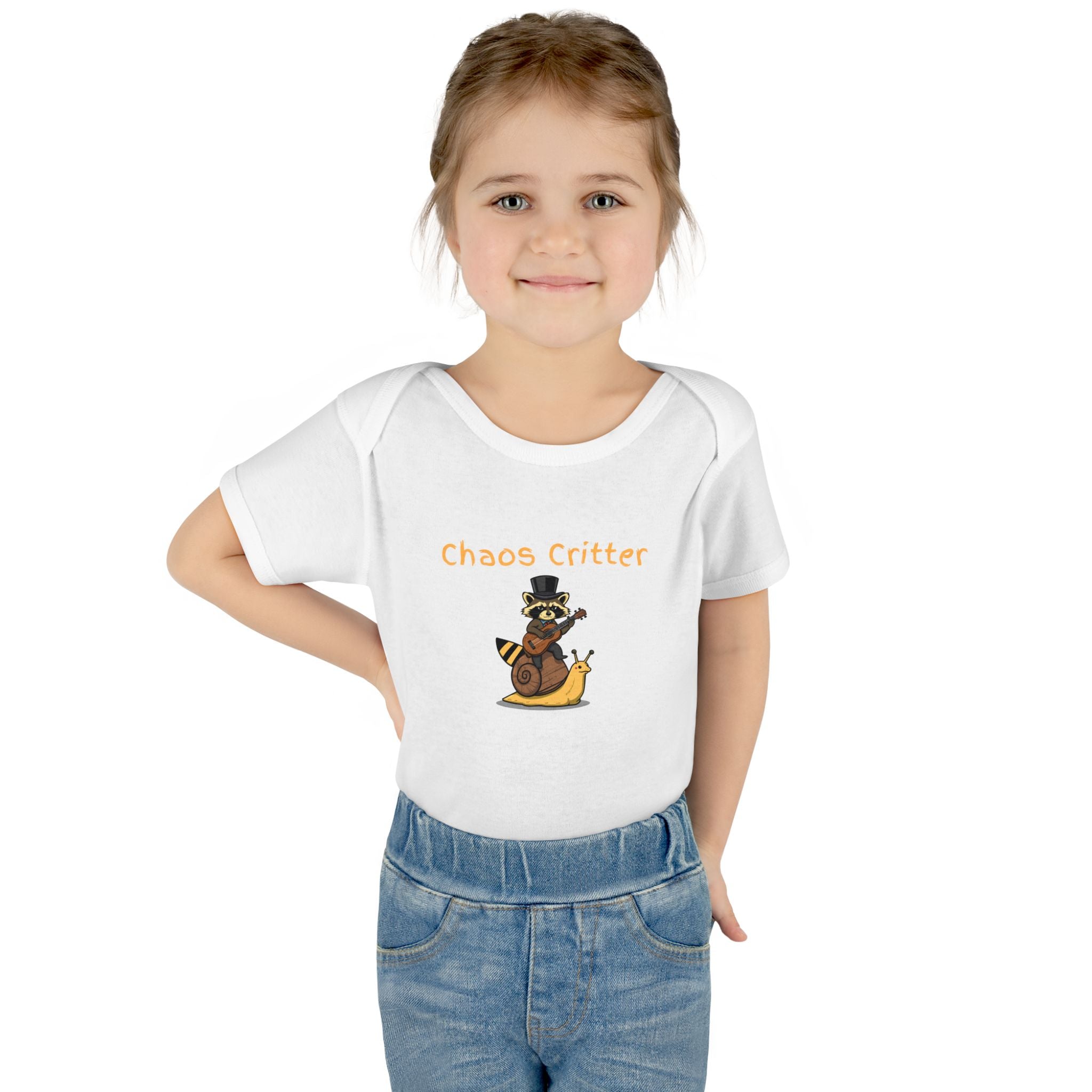 Baby Bodysuit | 'Chaos Critter' Playful Racoon Baby Onesie