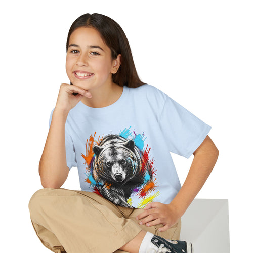 Color Splash Kodiak Bear T-Shirt for Children