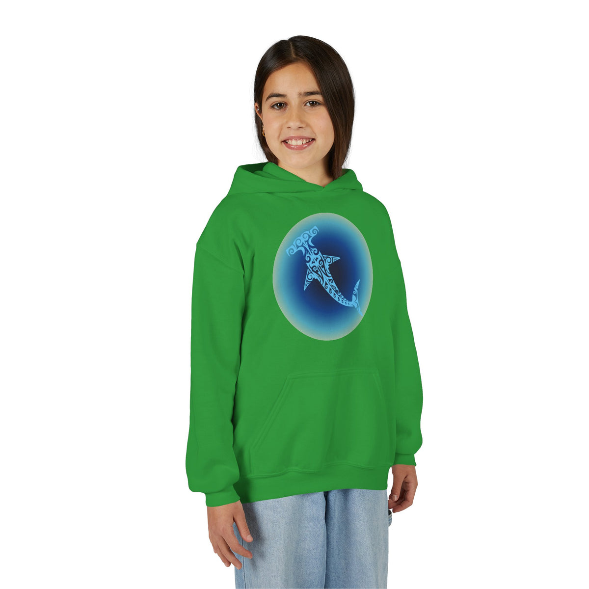 Tribal Hammerhead Youth Hoodie