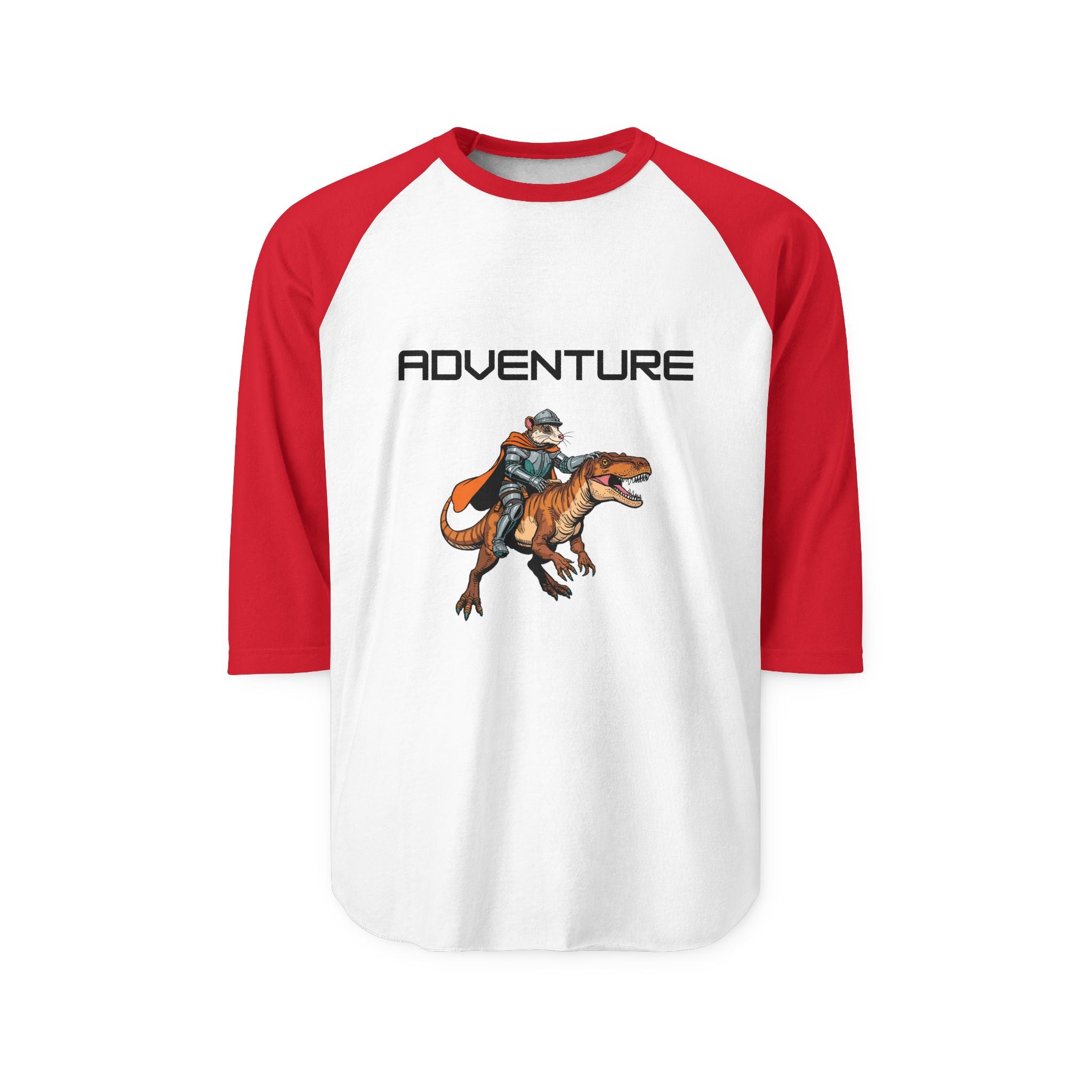 T-Shirt | Adventure T-Rex Rider Graphic Raglan Tee