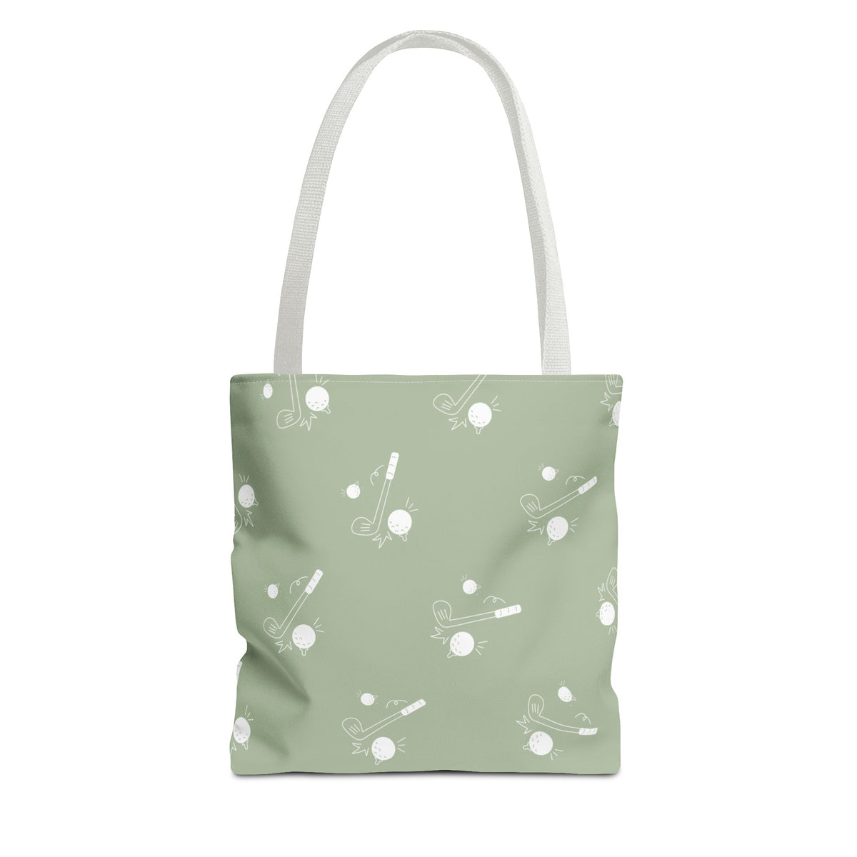 Sage Green and Golf Pattern Tote Bag