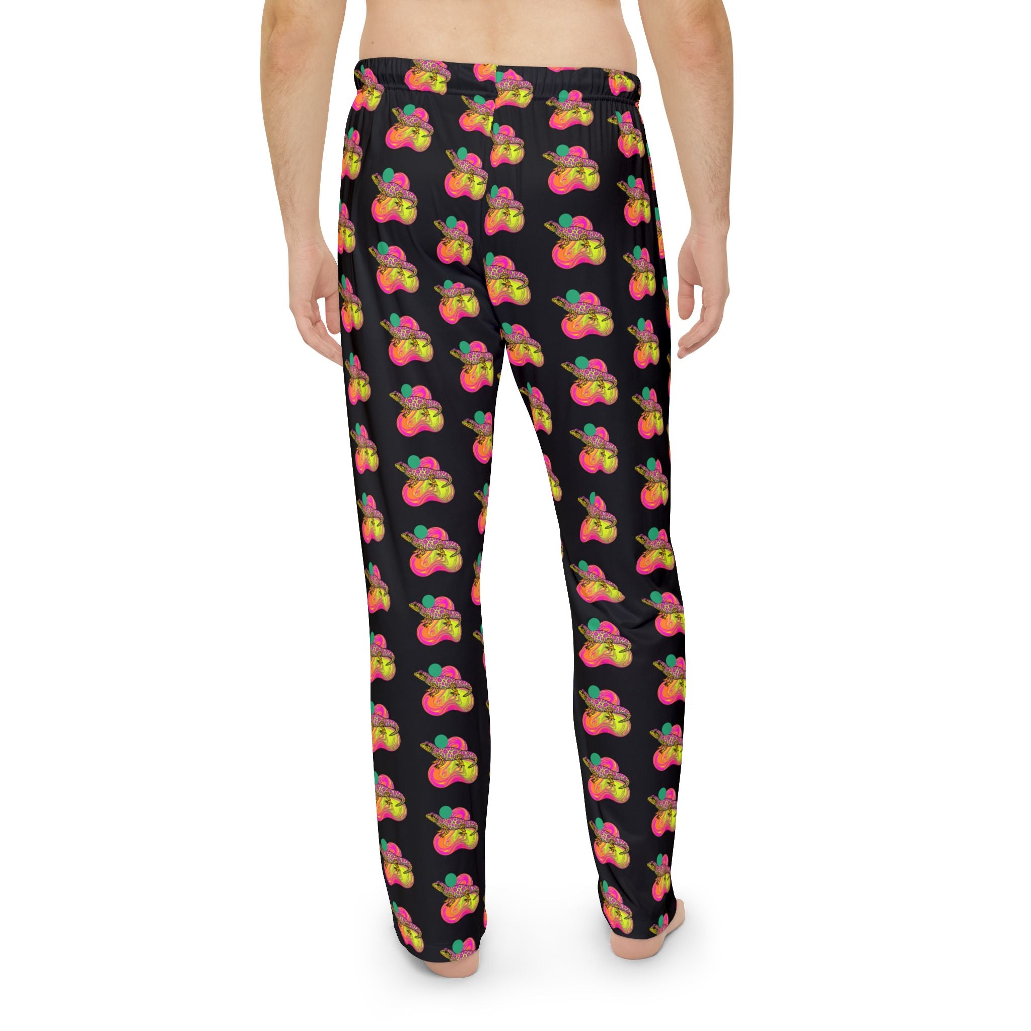 Pajama Pants | Neon Leopard Gecko Pattern