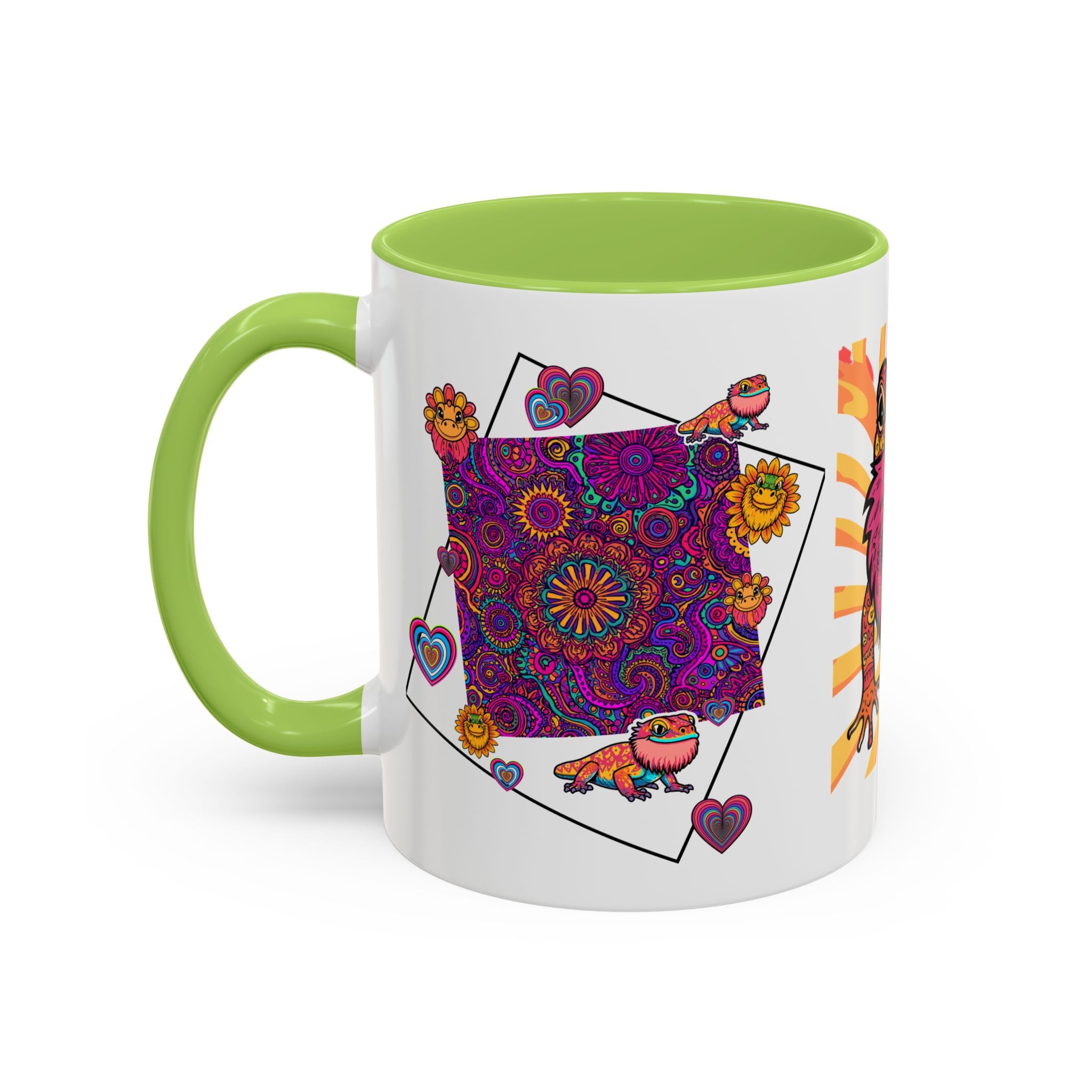 Coffee Mug | Psychedelic Lizards Accent Ceramic Mug