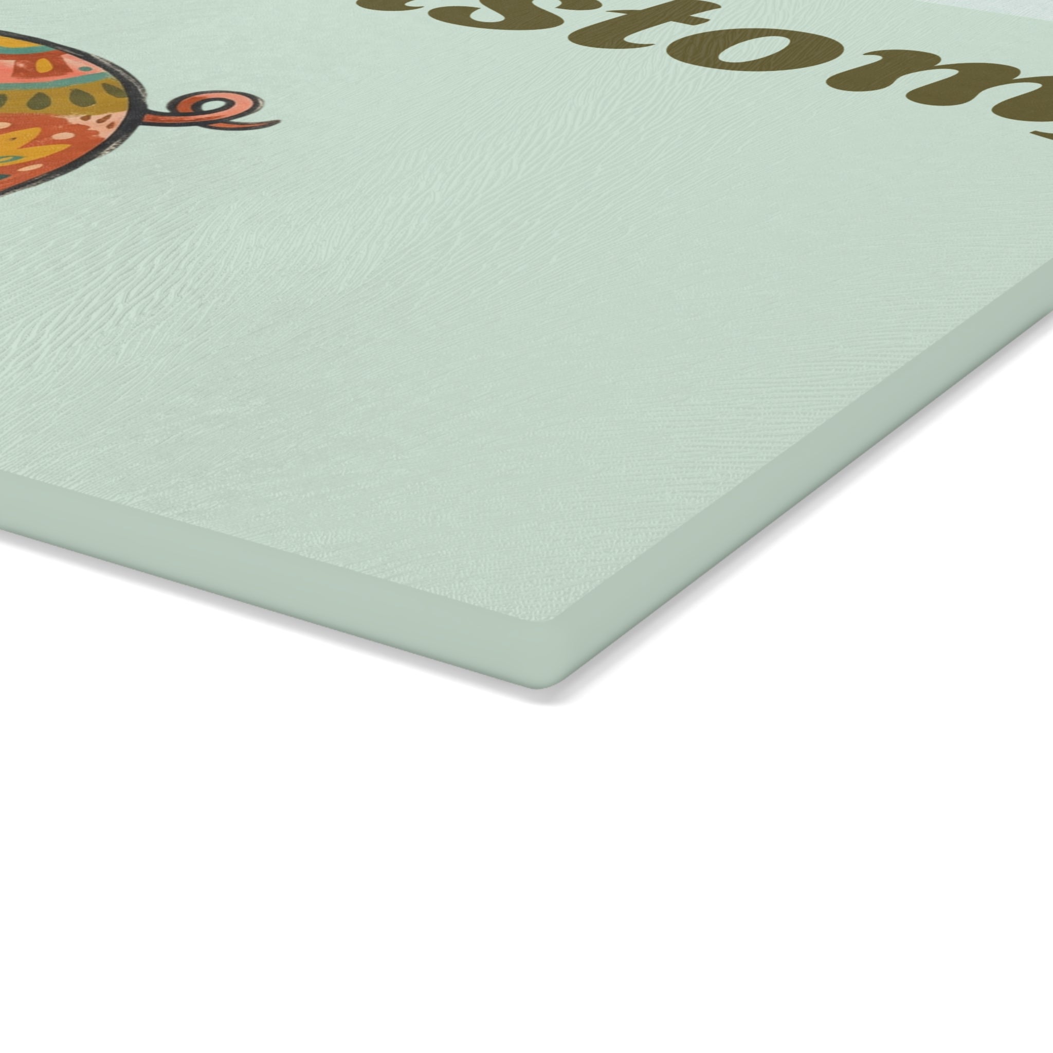 Glass Cutting Board | Customizable Floral Folk Art Pig Kitchen Decor