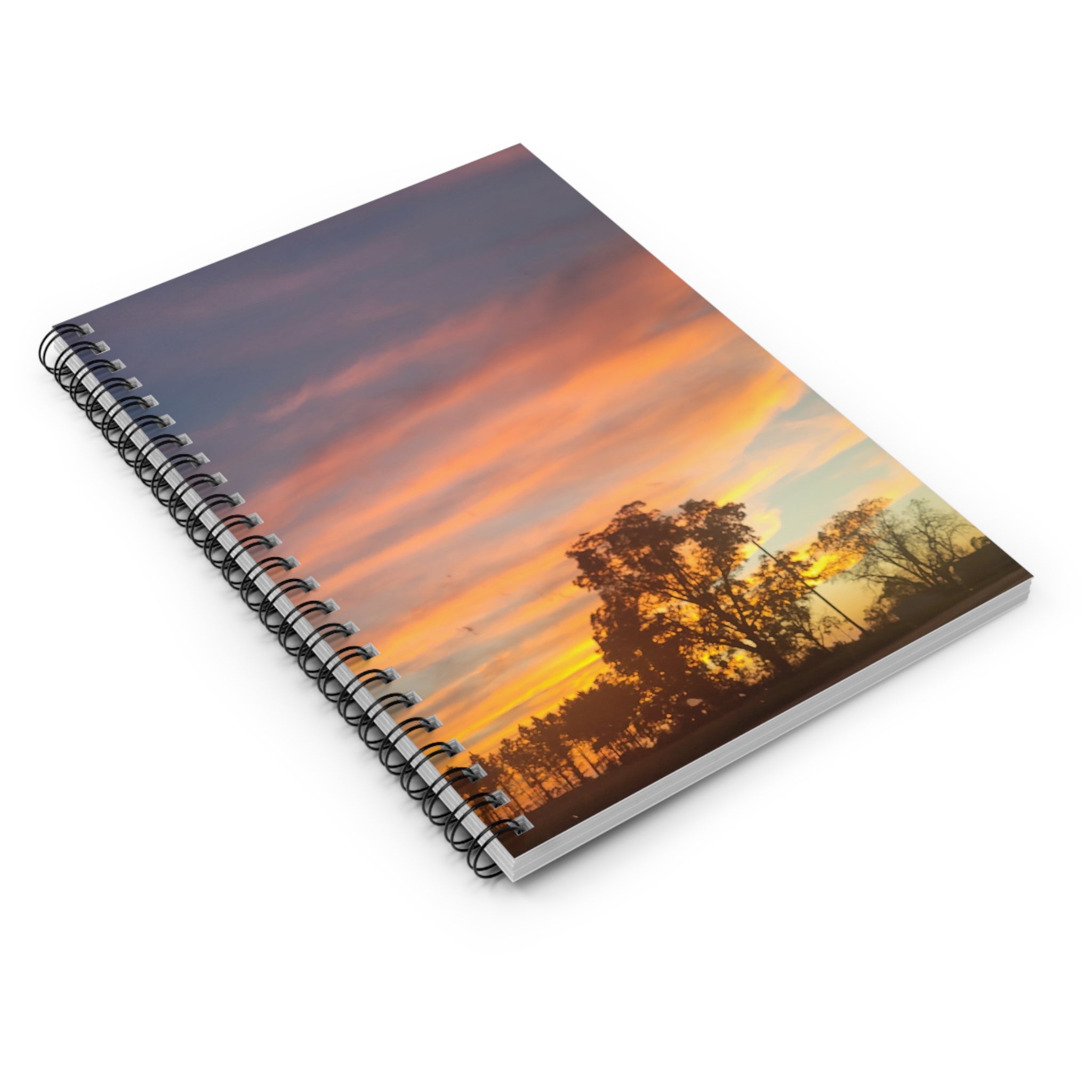 Journal | Sunset Tree Silhouette Spiral Notebook for Notes & Sketches