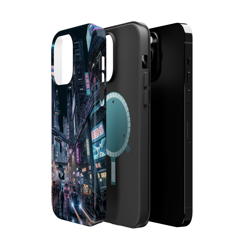Phone Case | Cyberpunk City Magnetic Impact-Resistant Phone Cover