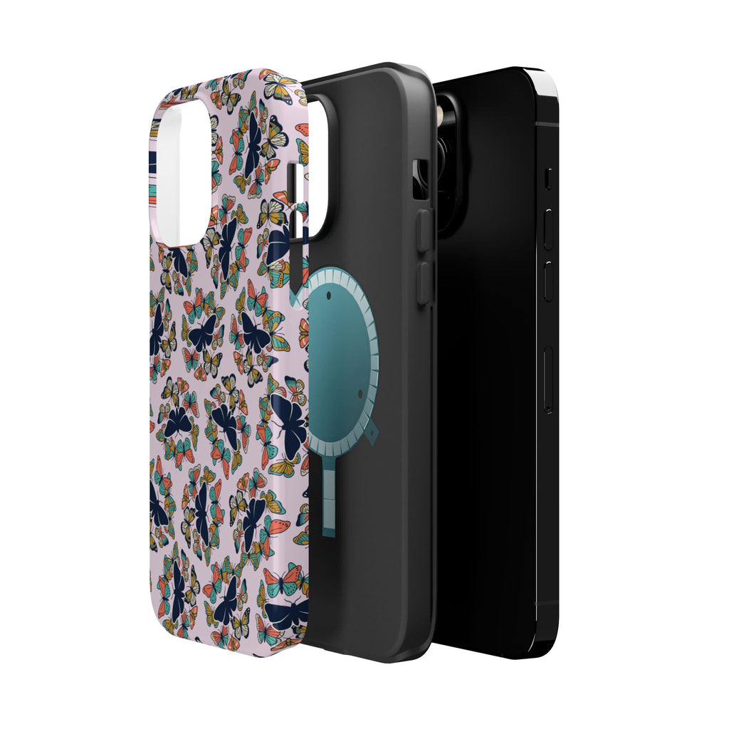 Phone Cases | Pastel Butterflies and Moths Pattern Magnetic Impact-Resistant Case