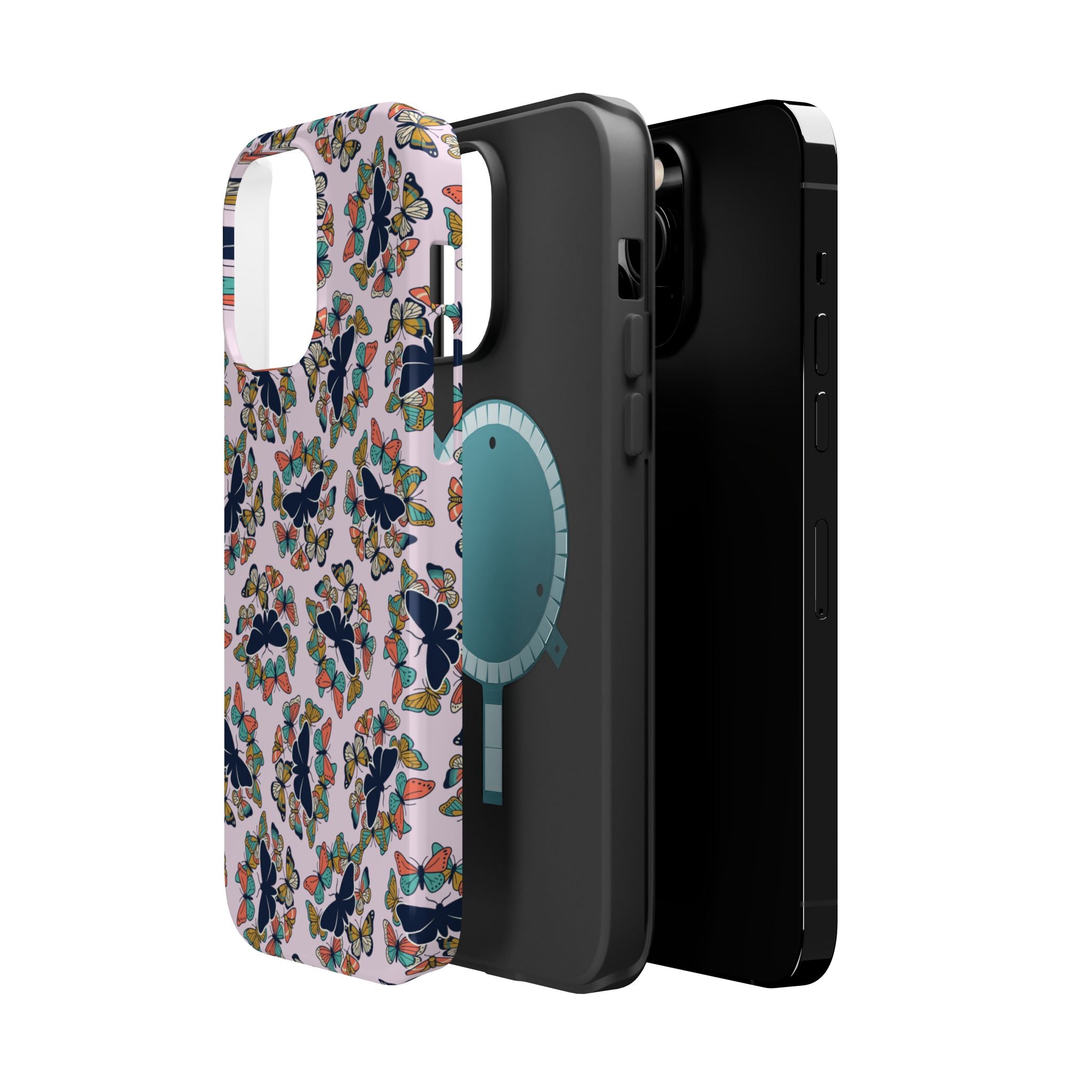 Phone Cases | Pastel Butterflies and Moths Pattern Magnetic Impact-Resistant Case