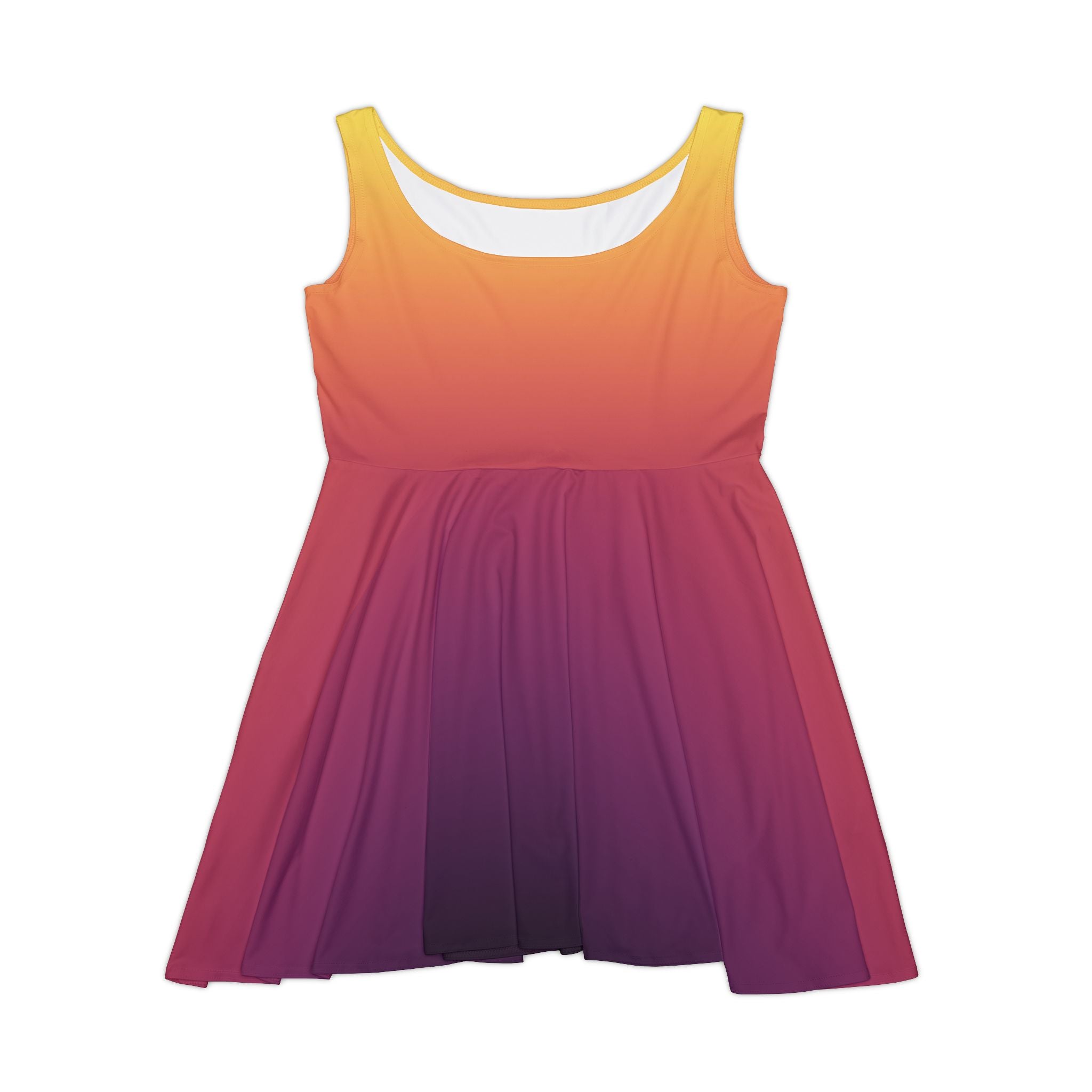 Women's Skater Dress | Gradient Summer Sunset Ombre Dress