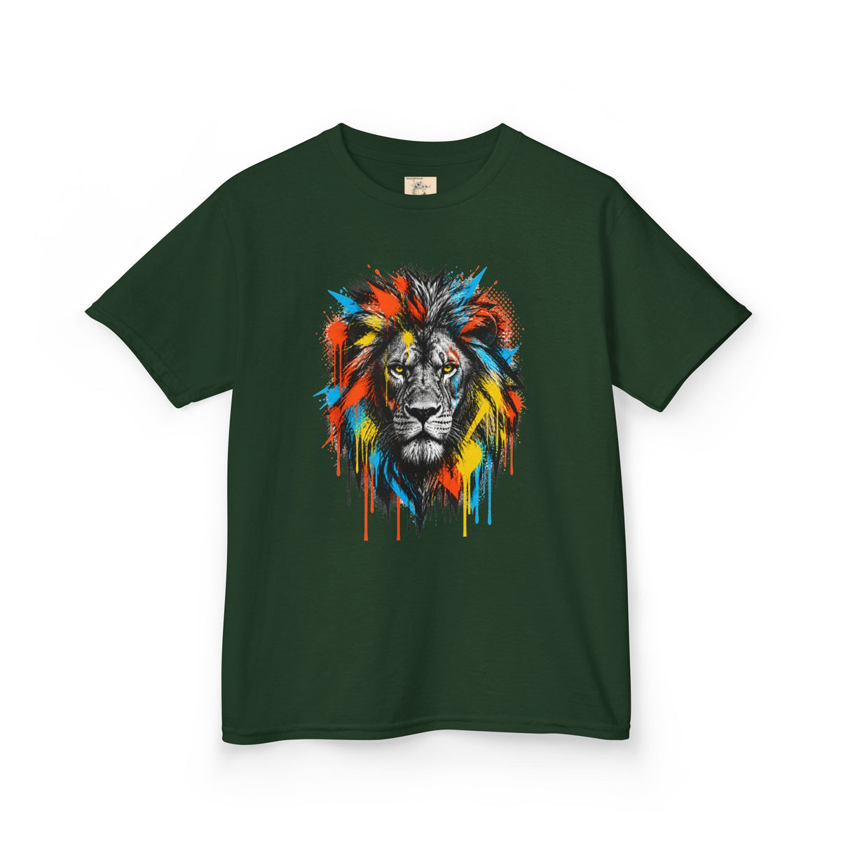 Lion Spirit Colorful Drip T-Shirt