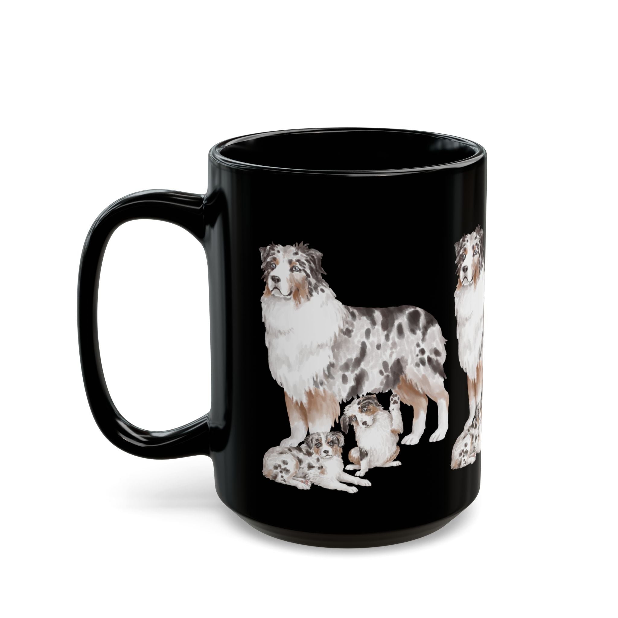 Coffee Mug | Blue Merle Australian Shepherd Ceramic Mug 11oz & 15oz