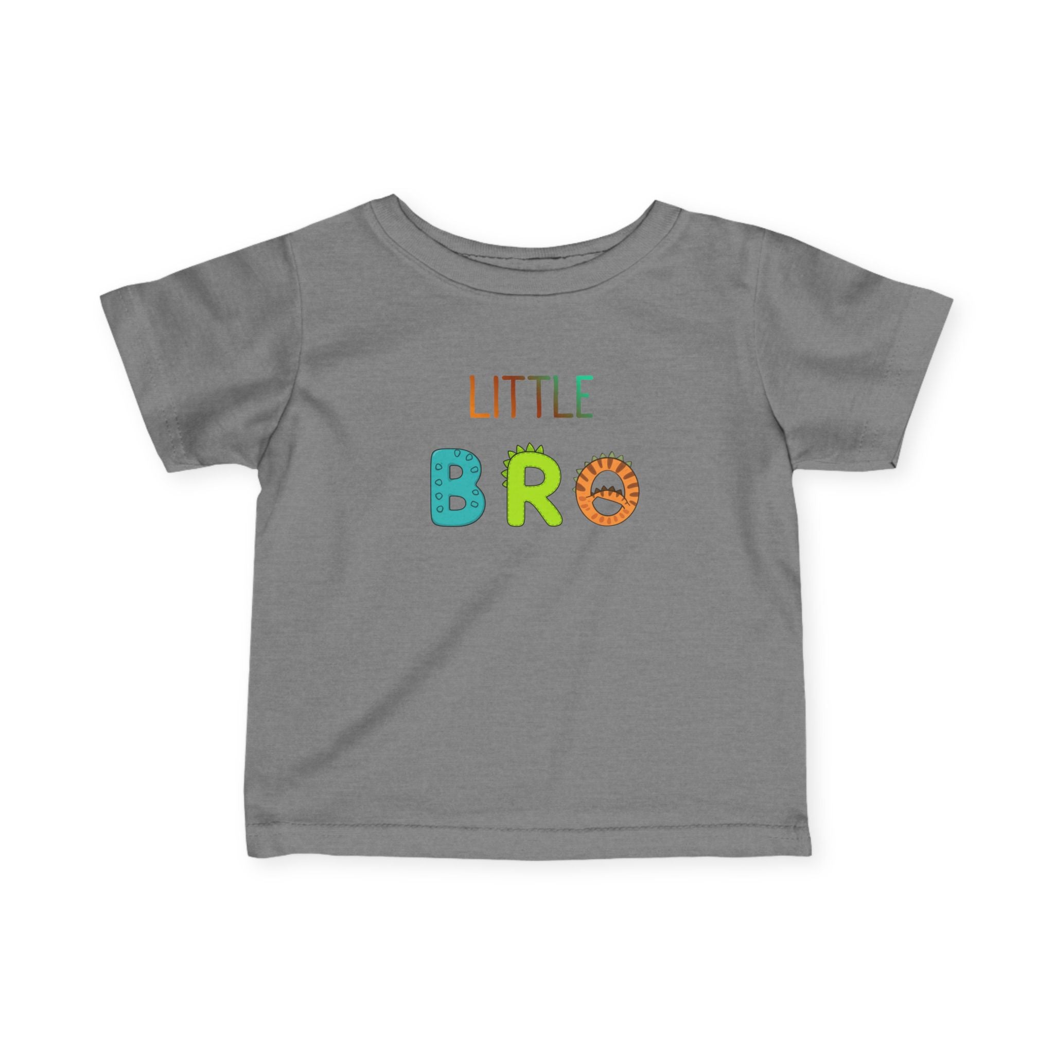 T-Shirt | 'Little Bro' Dino Letters Infant Tee