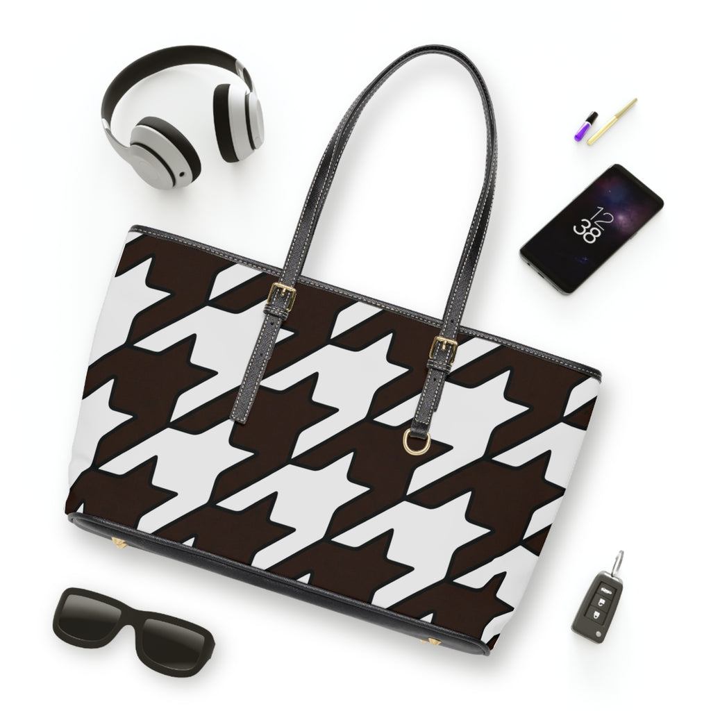 Handbag | Classic Houndstooth Pattern Shoulder Bag