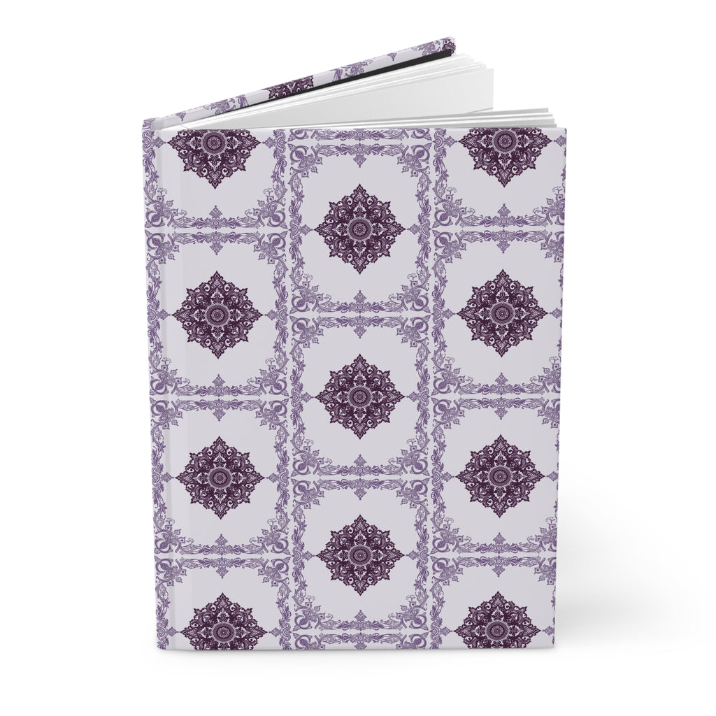 Journal | Decorative Purple Floral Tile Hardcover Notebook