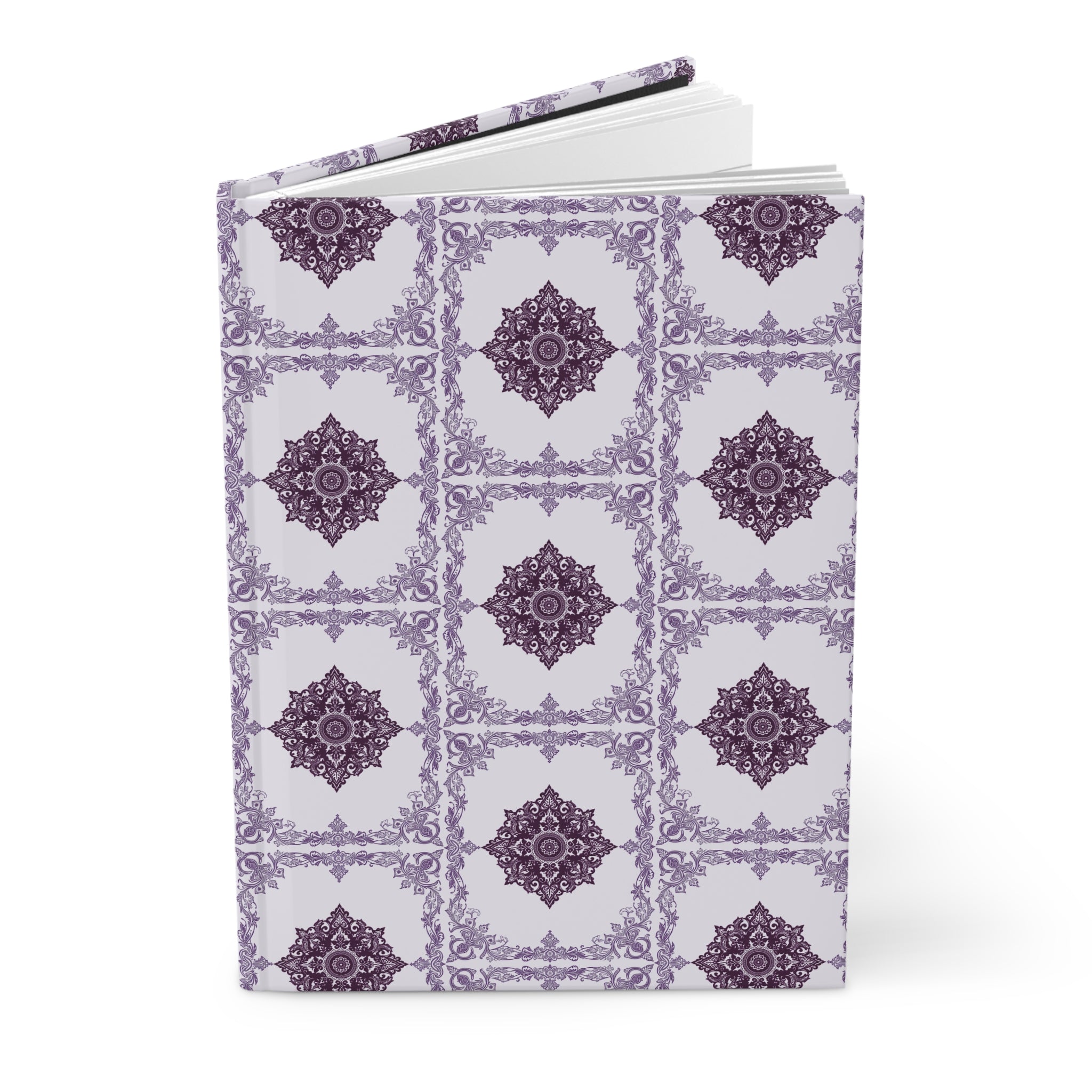 Journal | Decorative Purple Floral Tile Hardcover Notebook