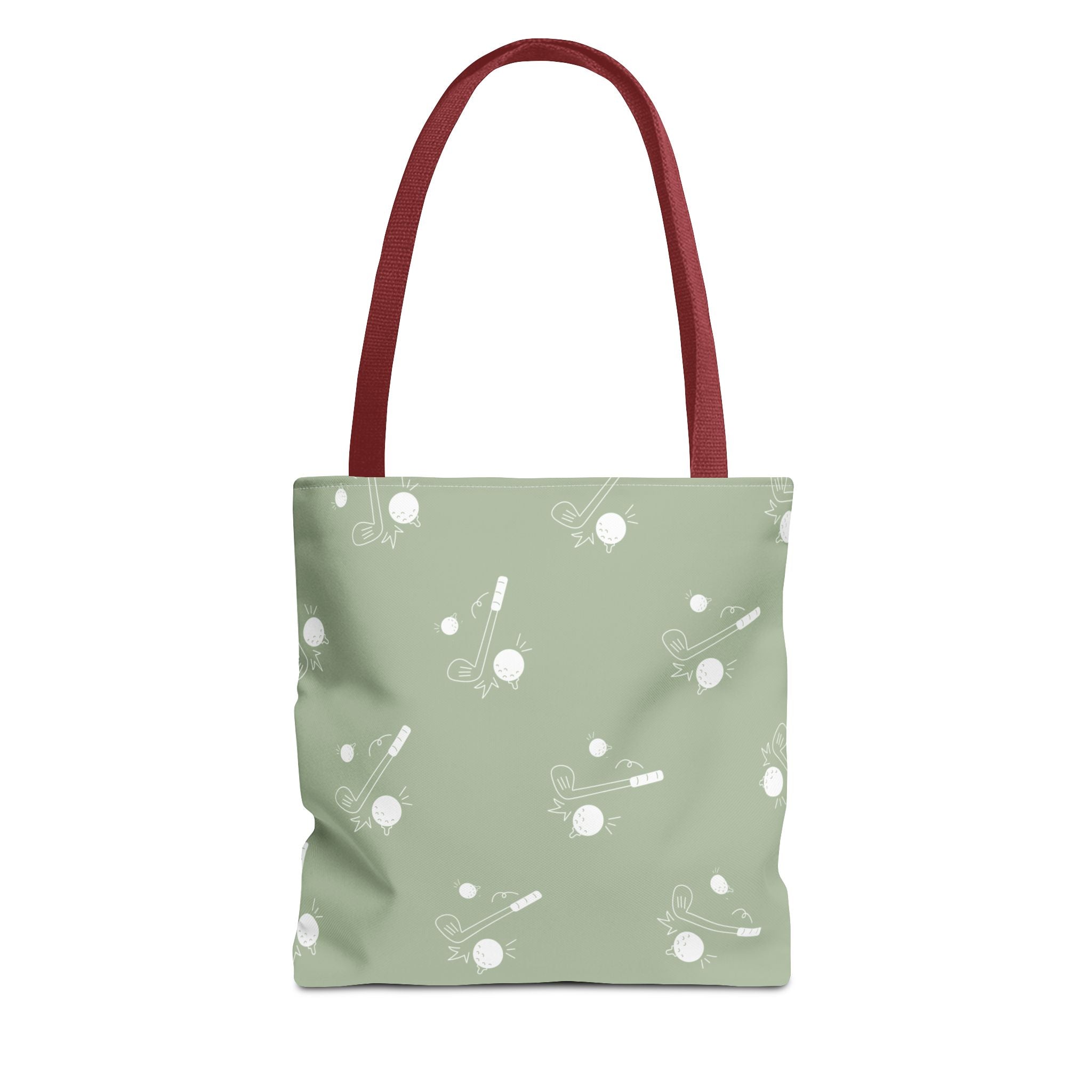 Tote Bag | Sage Green and Golf Pattern Shoulder Bag