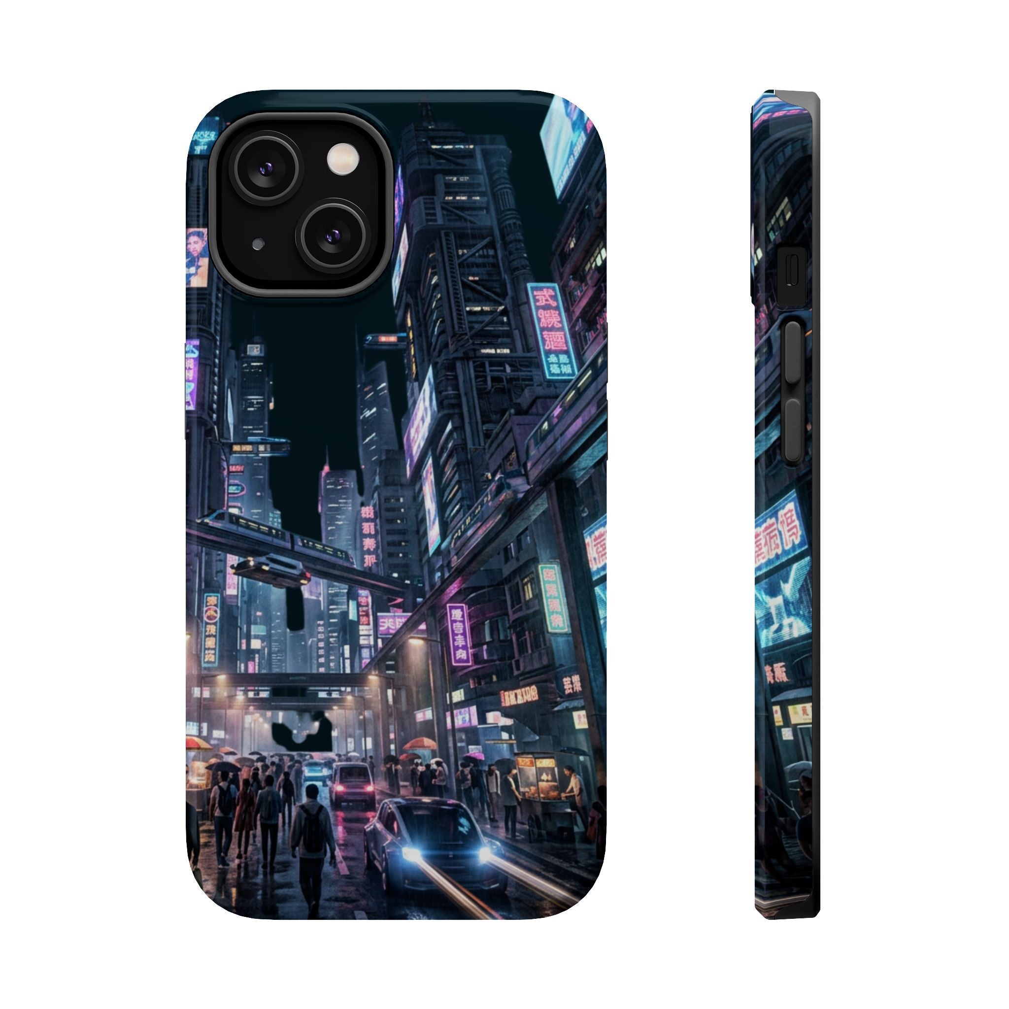 Phone Case | Cyberpunk City Magnetic Impact-Resistant Phone Cover