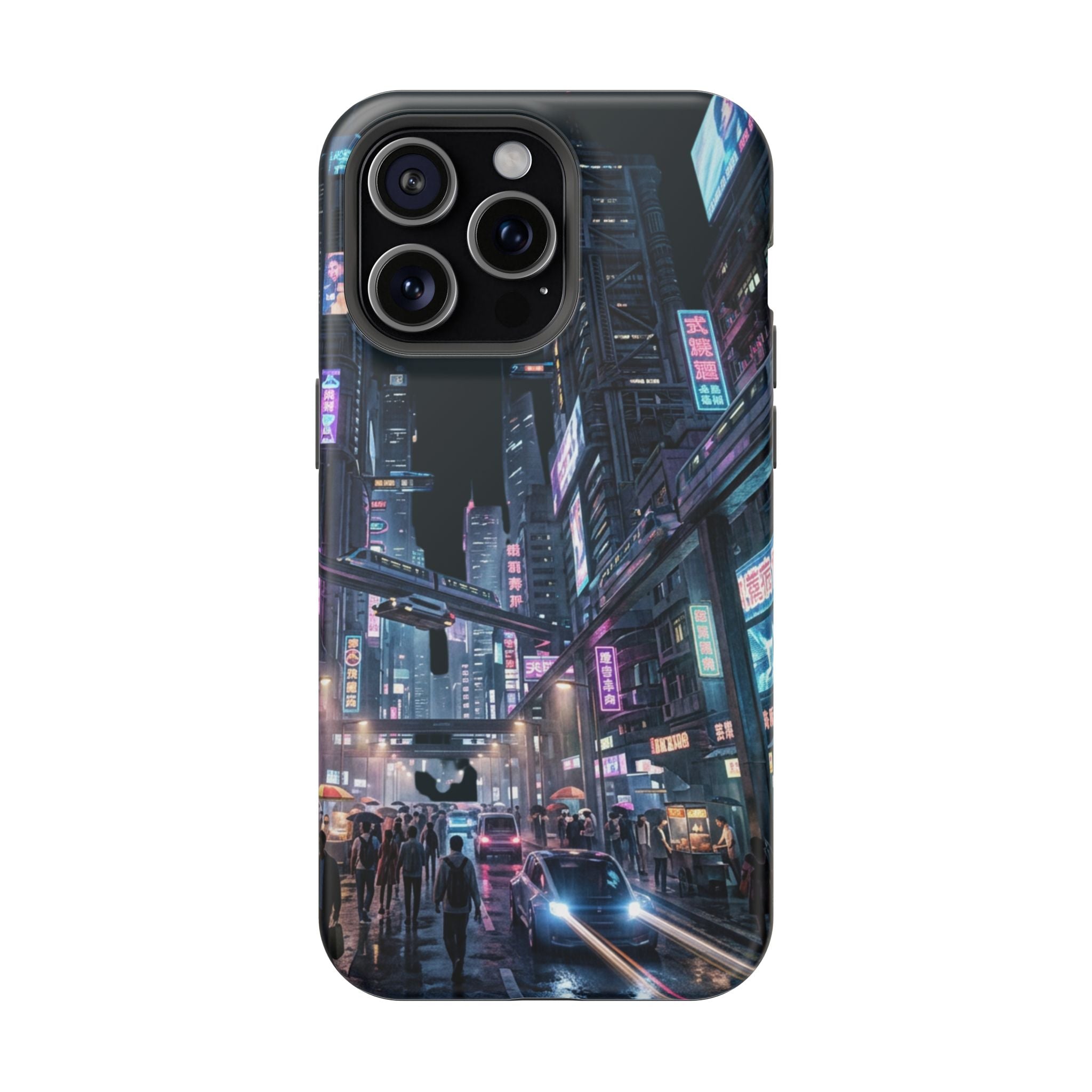 Phone Case | Cyberpunk City Magnetic Impact-Resistant Phone Cover