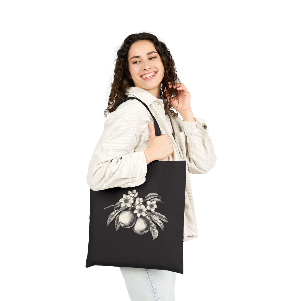 Tote Bag | Vintage Peach Botanical Illustration