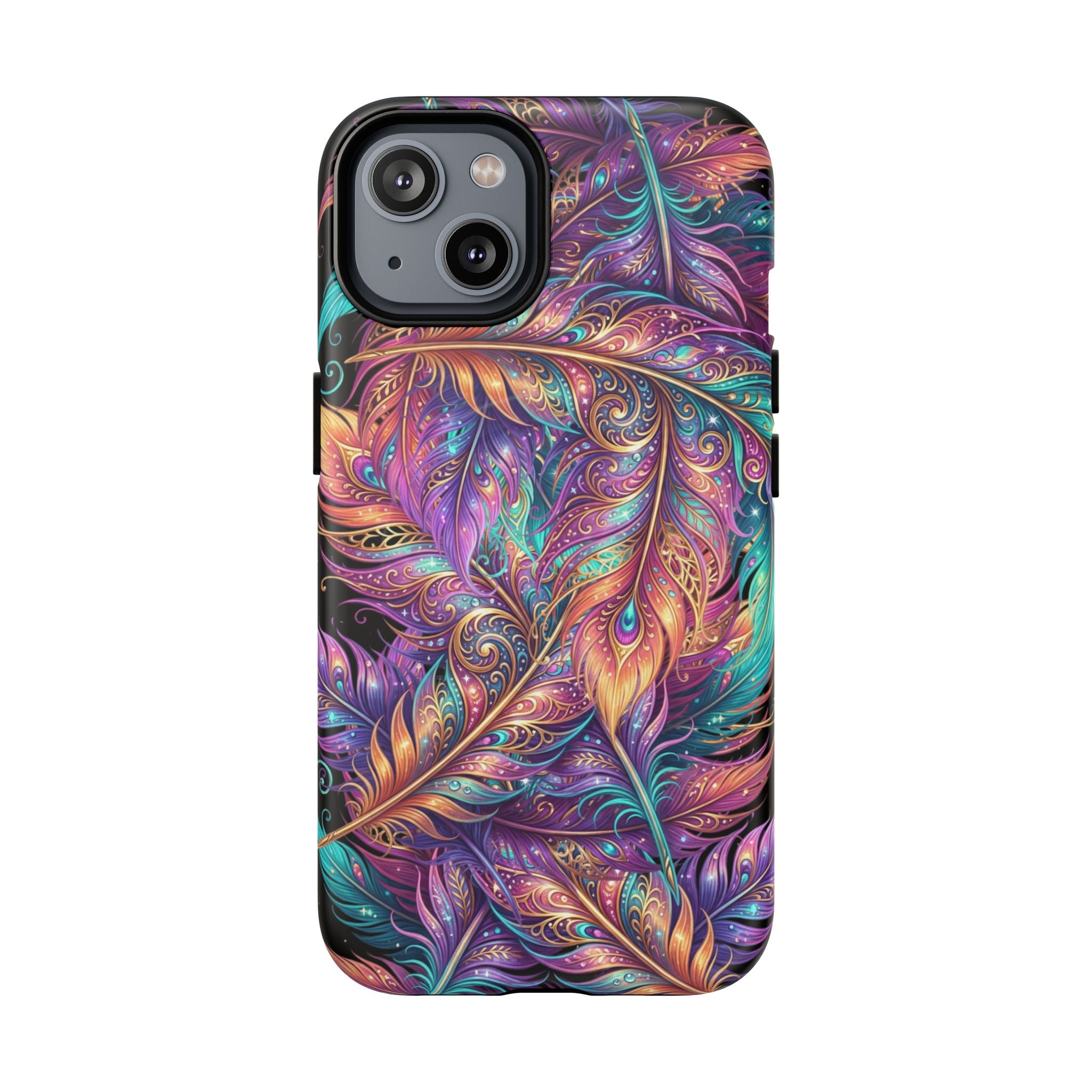 Phone Case | Colorful Feather Art Magnetic Tough Phone Cover