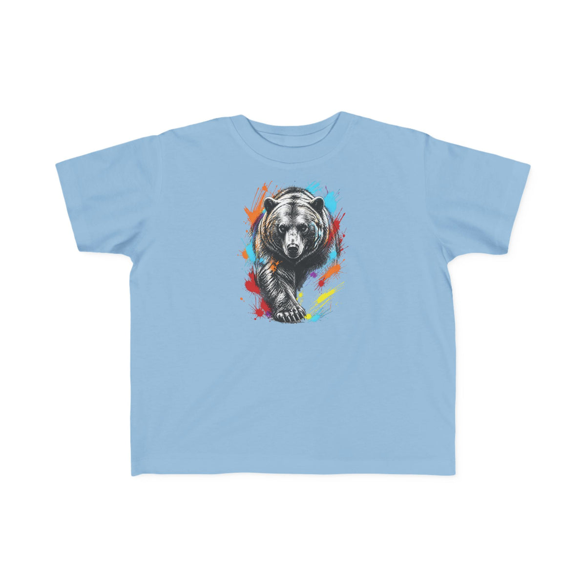 Colorful Kodiak Bear T-Shirt for Tots