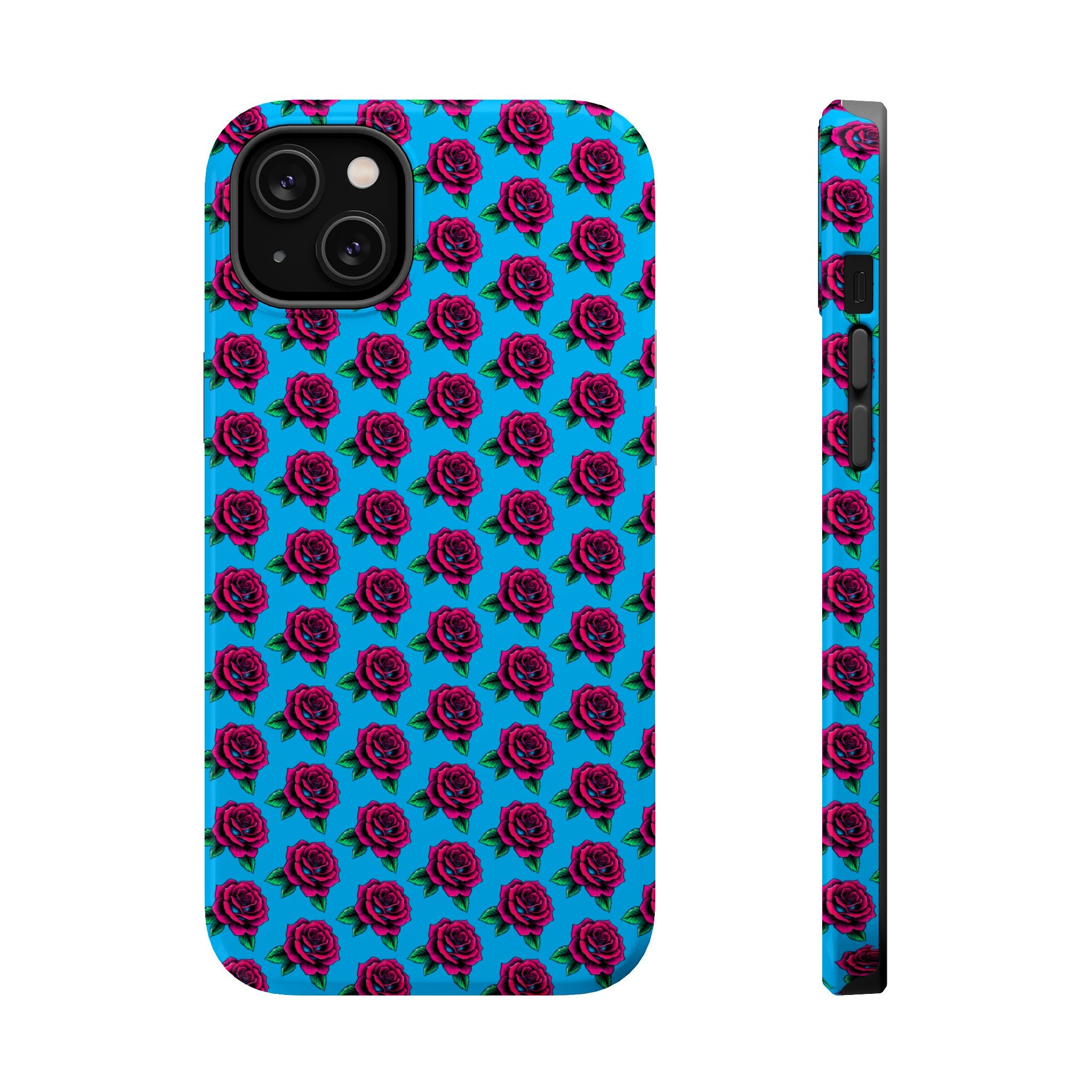 Phone Cases | Bright Rose Pattern Magnetic Impact-Resistant Case