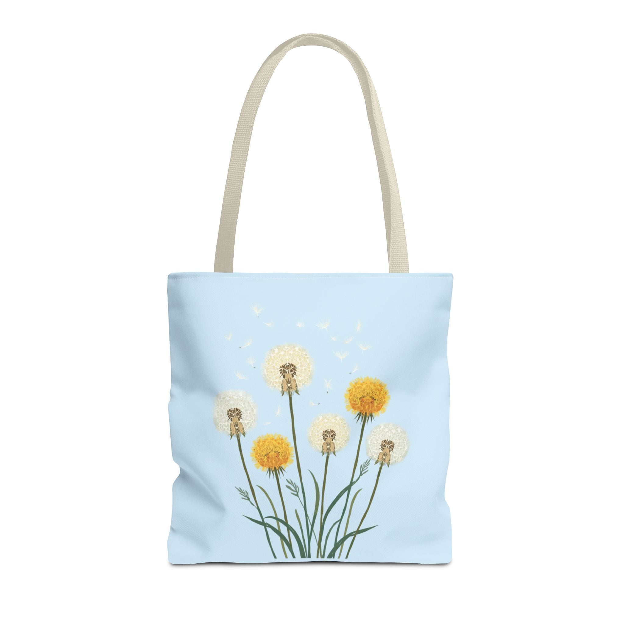 Tote Bag | Dandelions on Light Blue Background