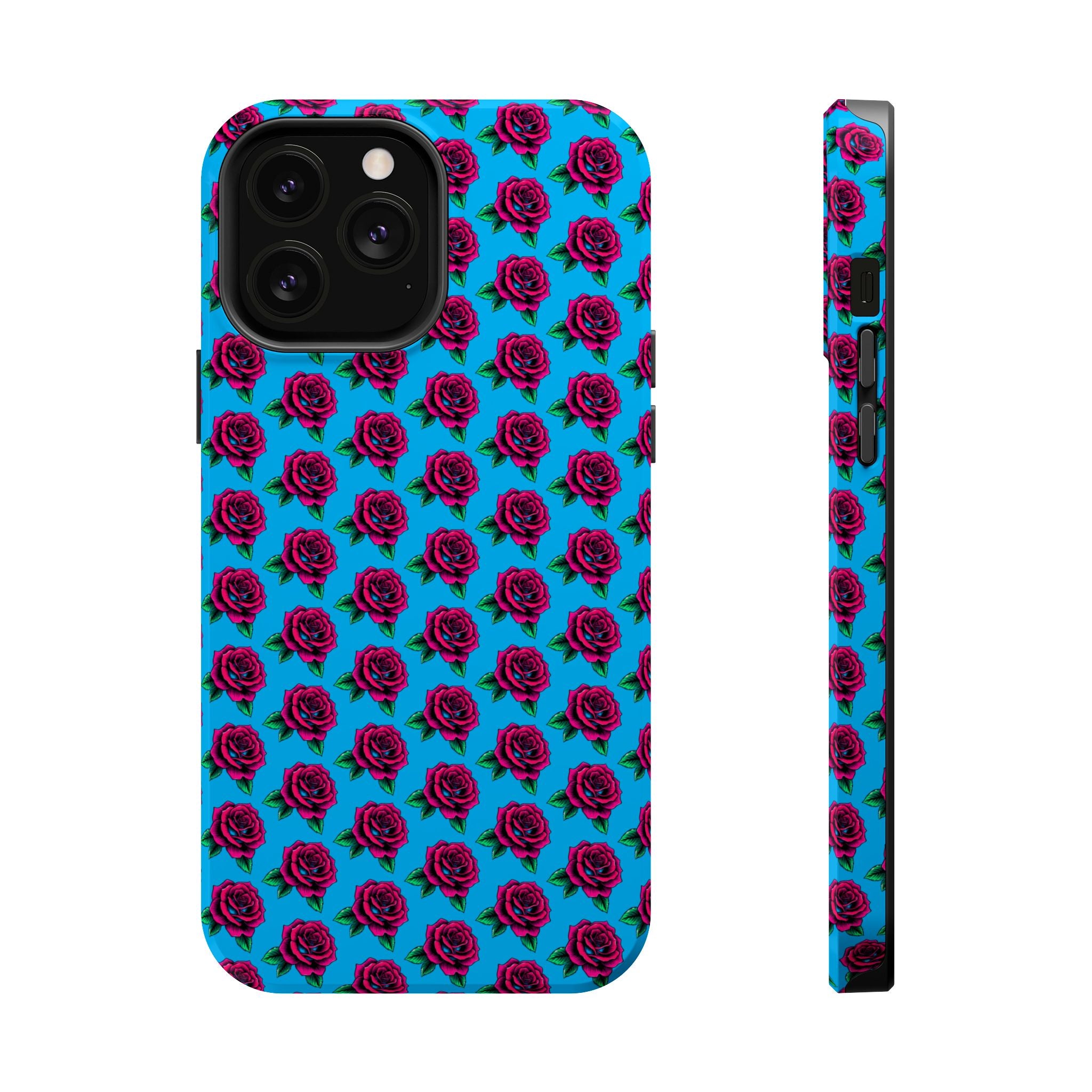 Phone Cases | Bright Rose Pattern Magnetic Impact-Resistant Case