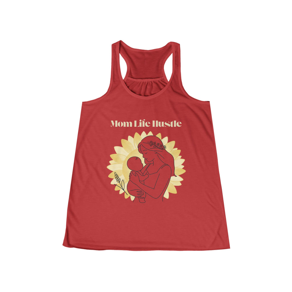 Sunflower Mom Racerback Tank Top
