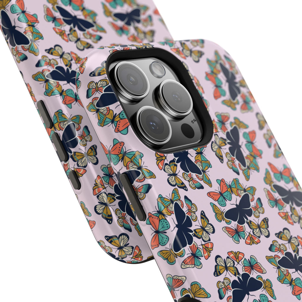 Phone Cases | Pastel Butterflies and Moths Pattern Magnetic Impact-Resistant Case