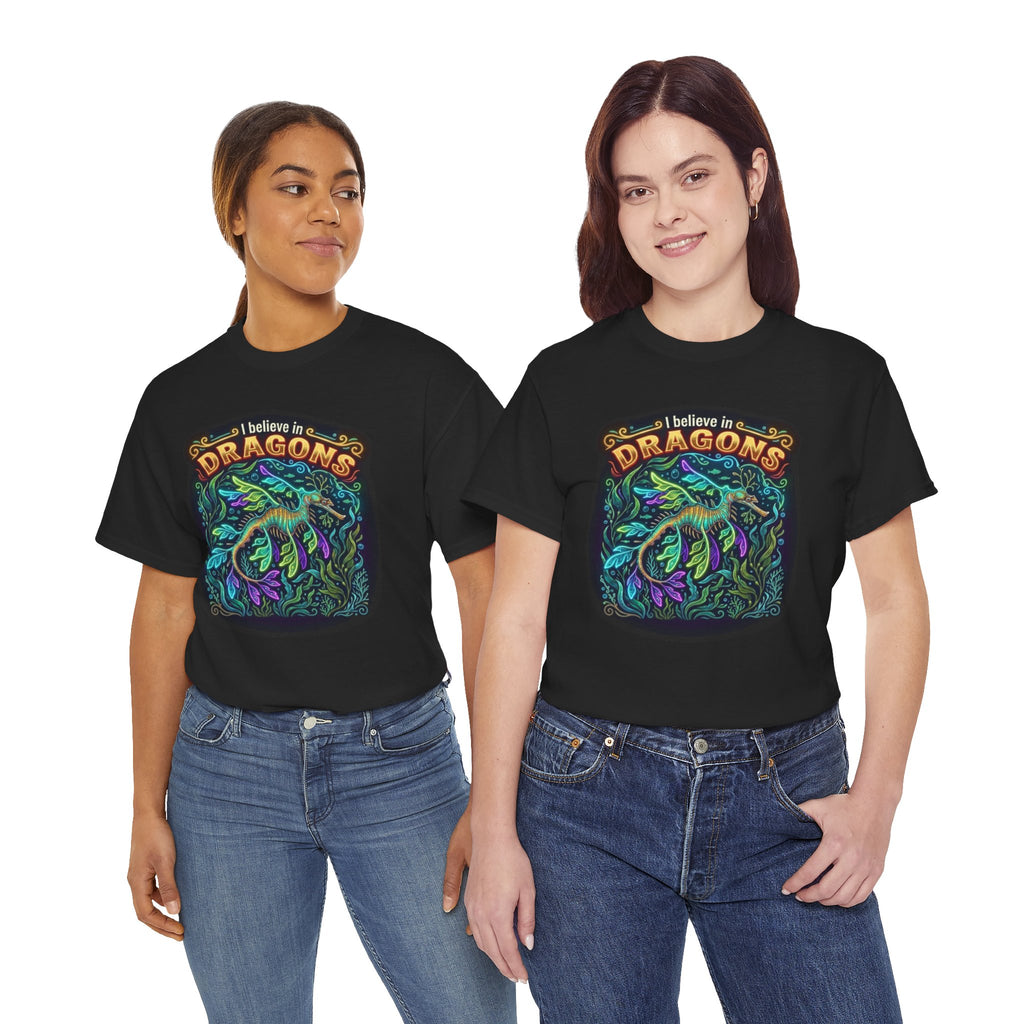 T-Shirt | 'I Believe in Dragons' Colorful Graphic Tee